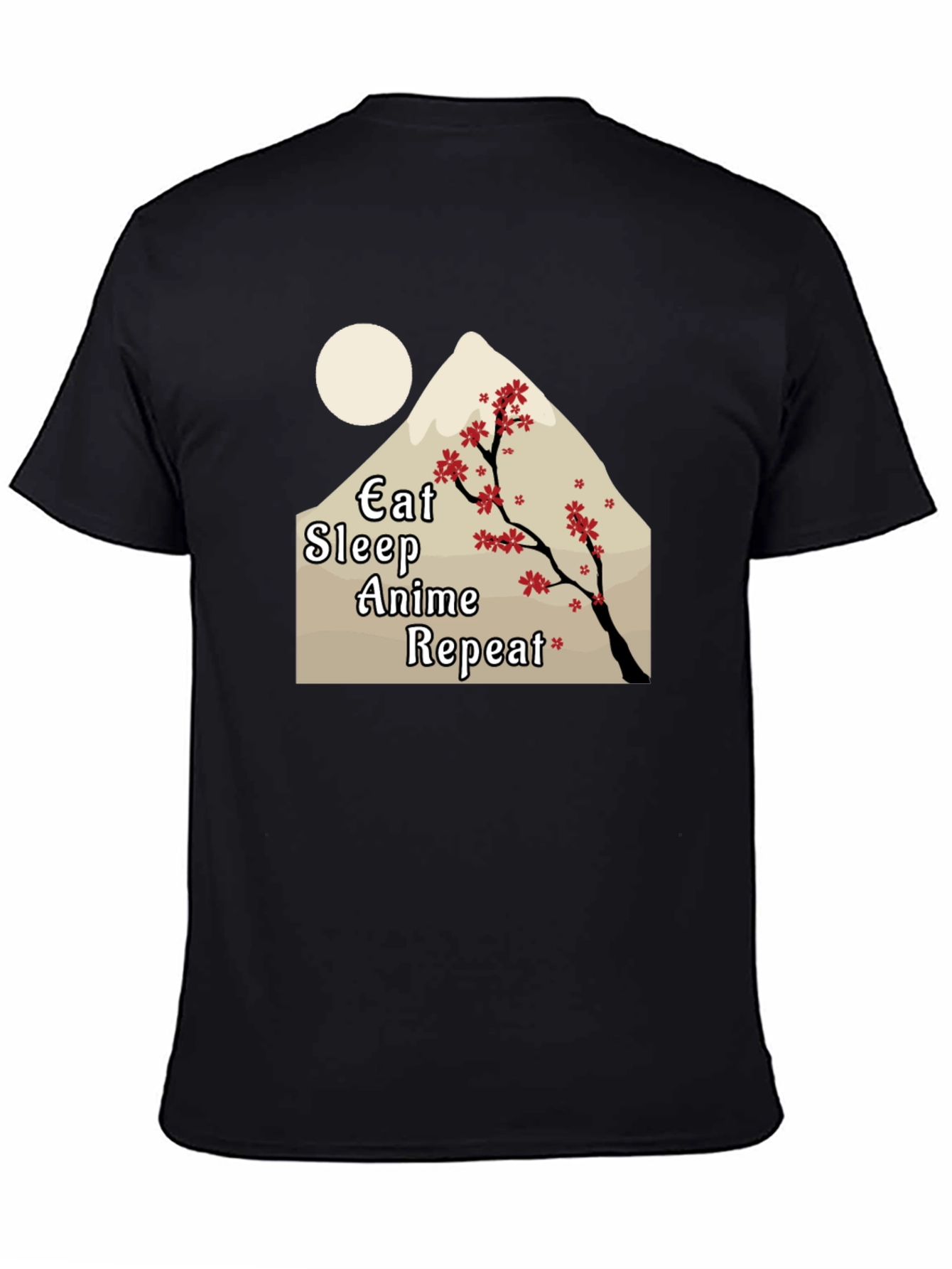 Eat Sleep Anime Repeat Black Tee