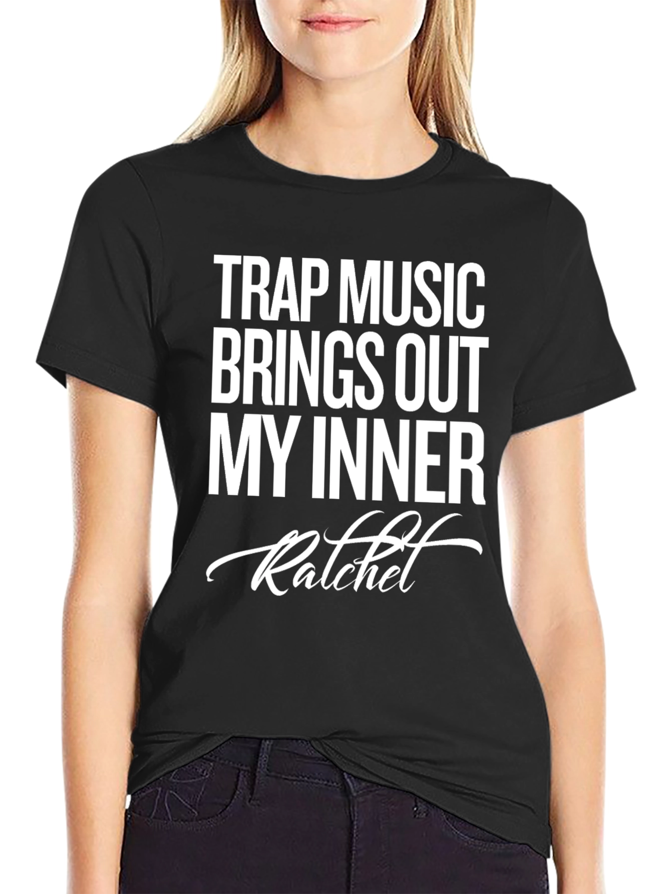 Trap Music Inner Ratchet Graphic Tee - Black