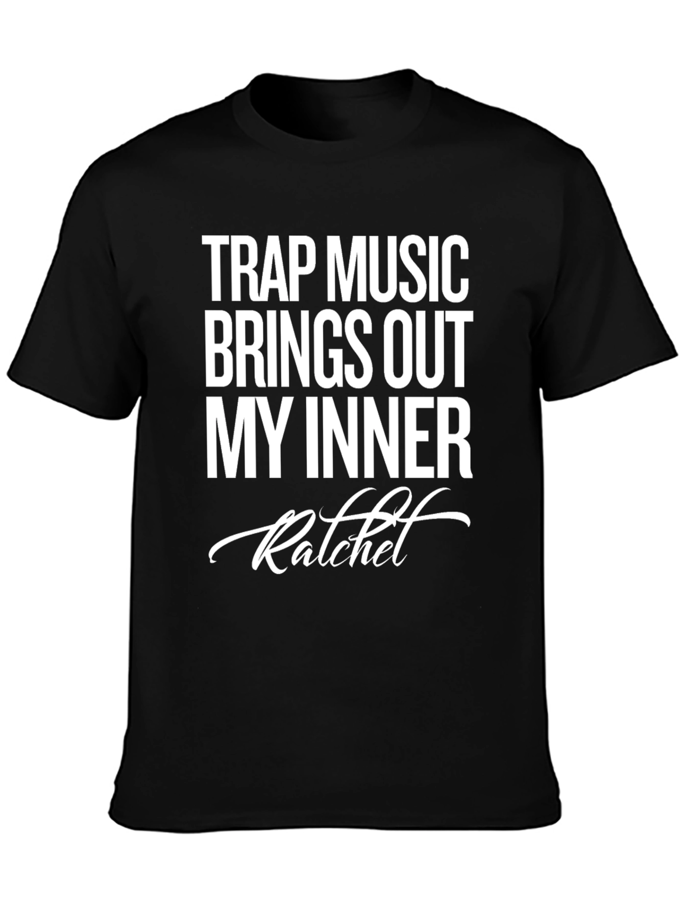 Trap Music Inner Ratchet Graphic Tee - Black