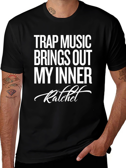 Trap Music Inner Ratchet Graphic Tee - Black