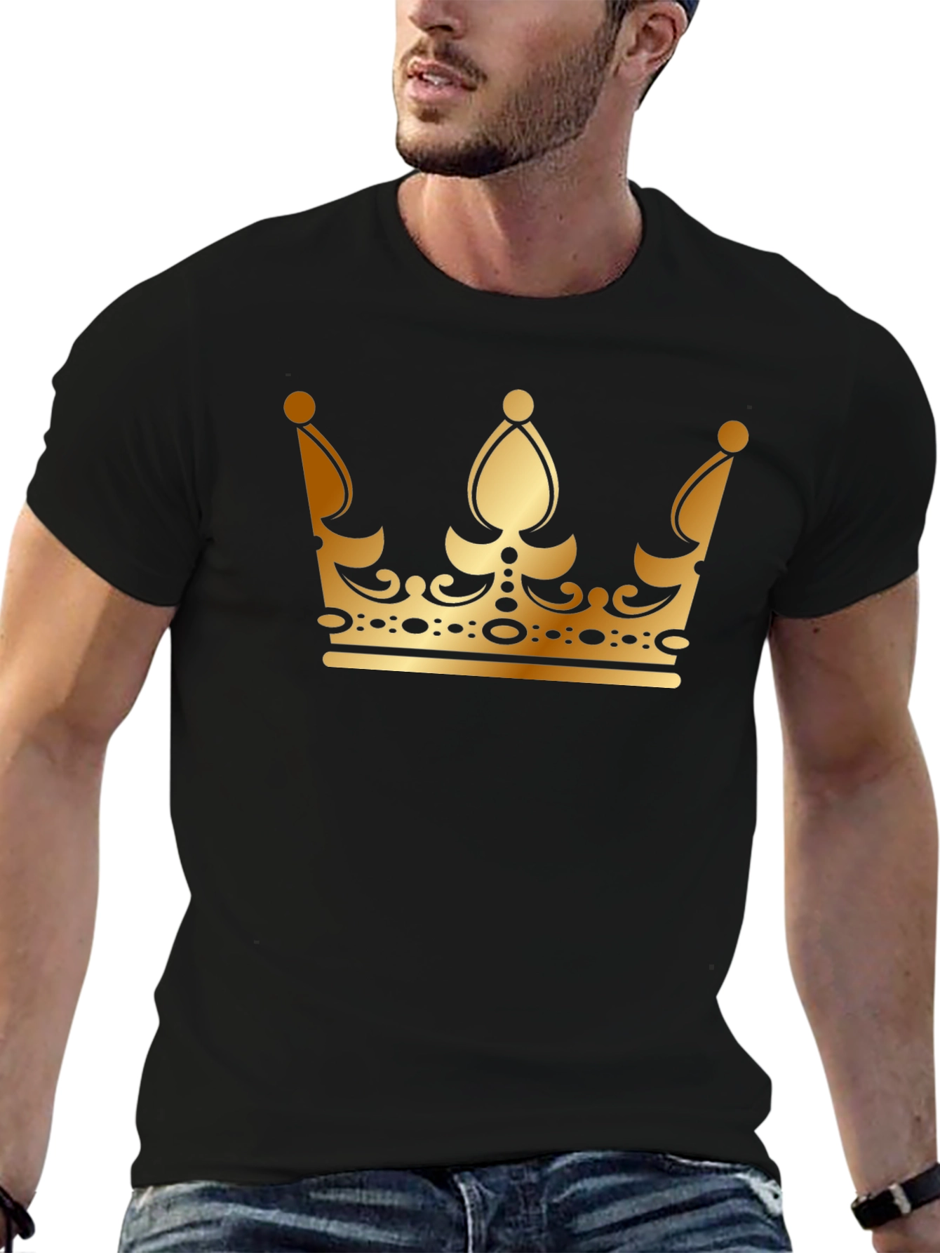 Golden Crown Black T-Shirt