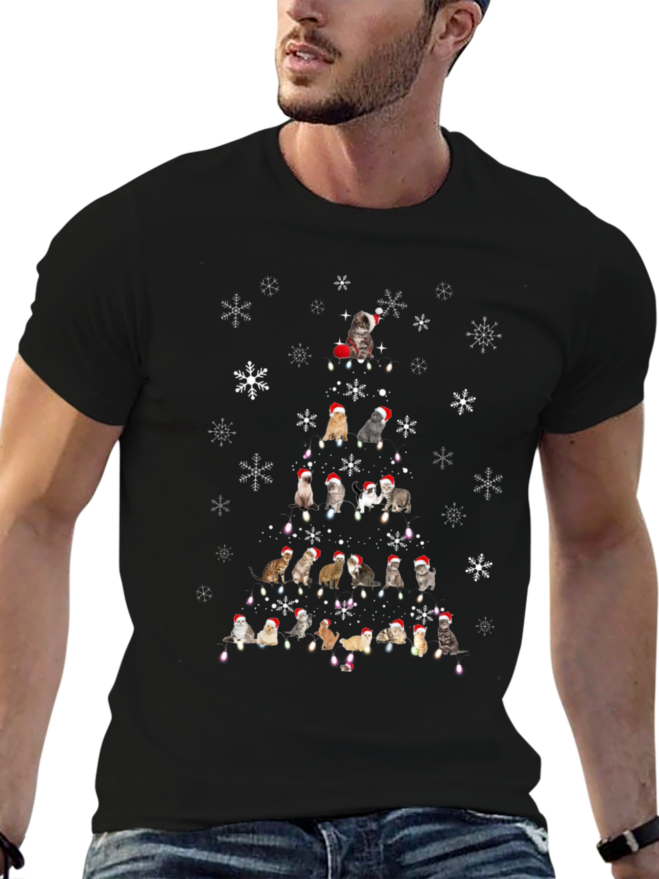 Cat Christmas Tree T-Shirt