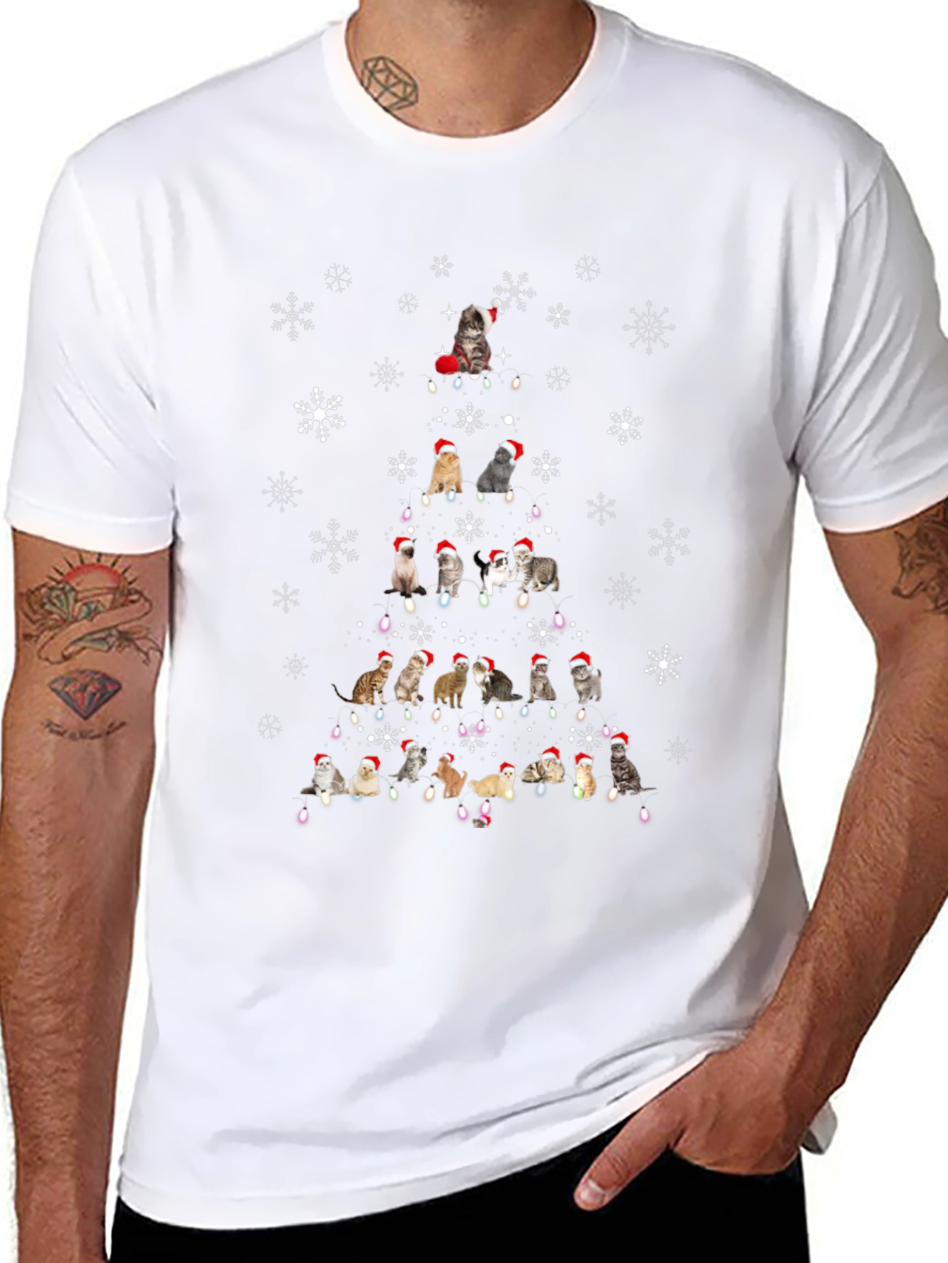 Cat Christmas Tree T-Shirt