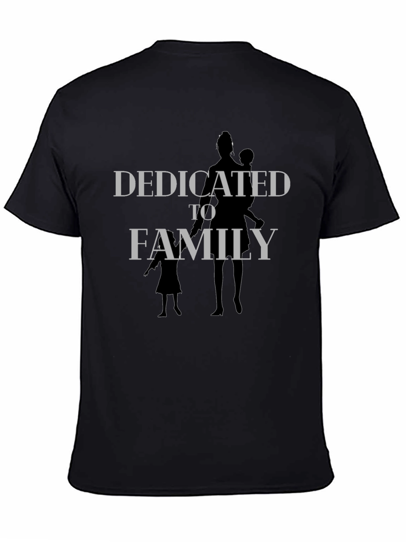 Dedicated to Family T-Shirt - Black