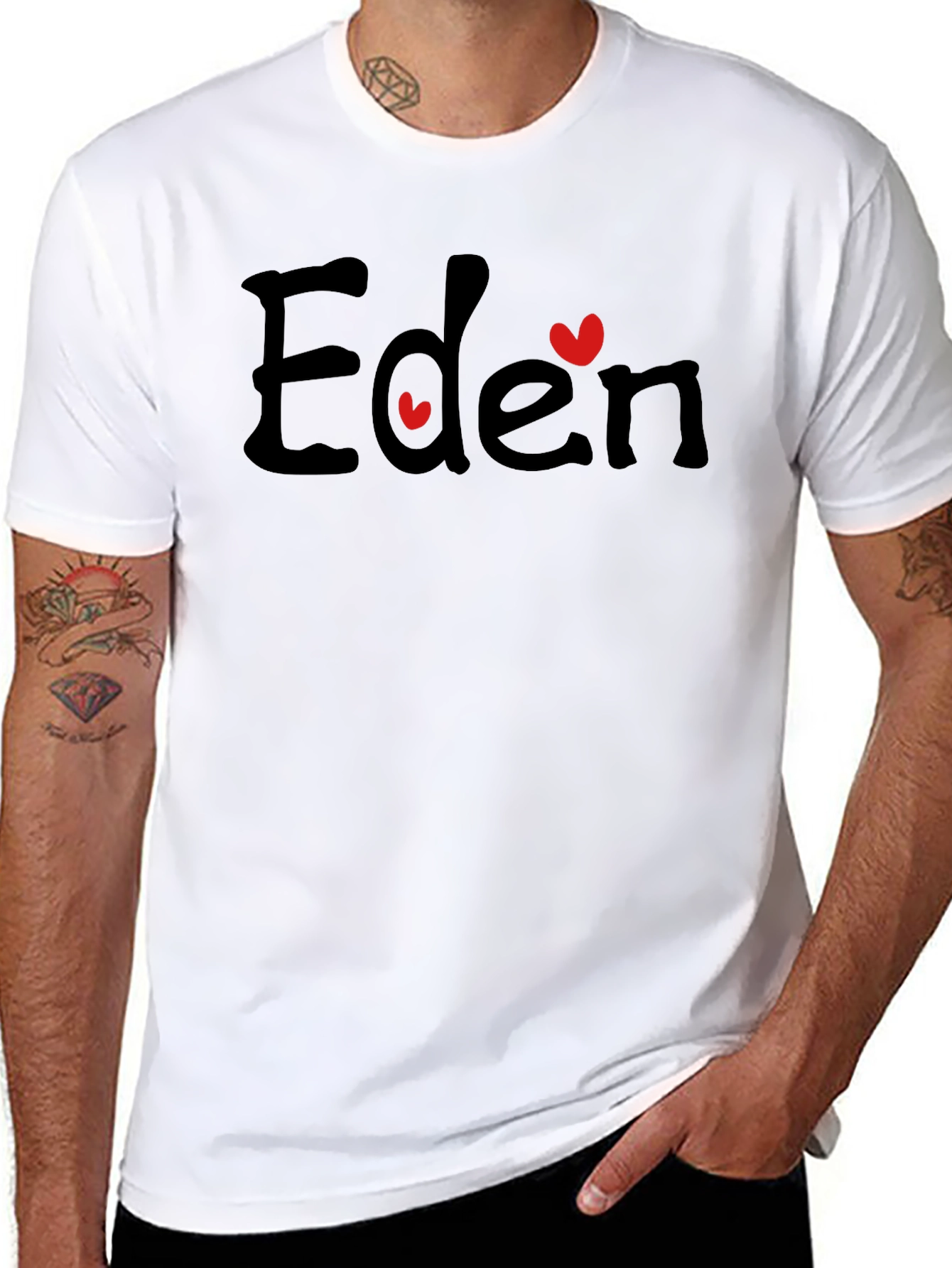 Eden Heart Graphic Black Tee