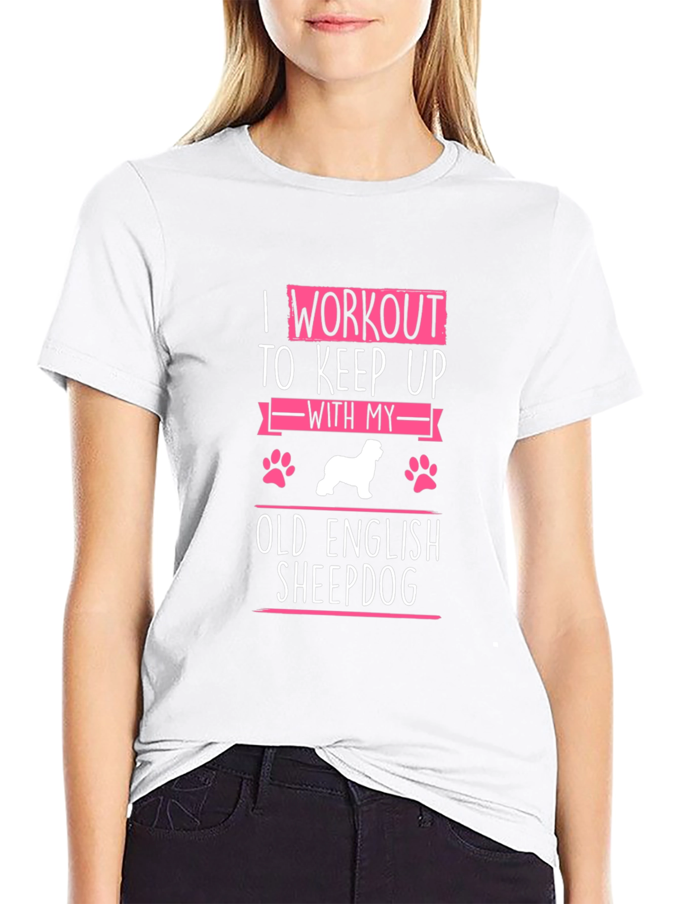 Workout Old English Sheepdog T-Shirt
