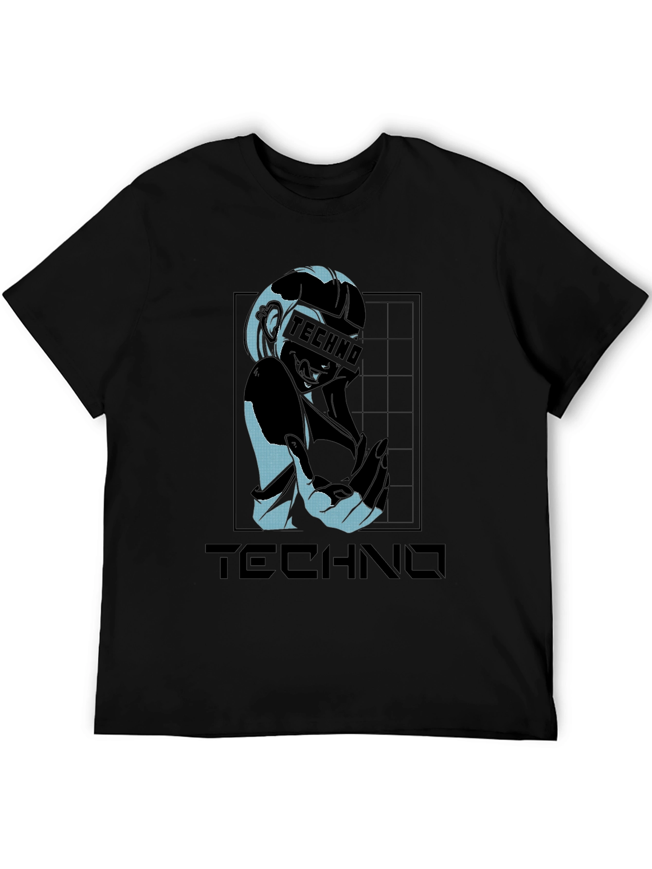 Techno Graphic T-Shirt - Stylish Black Tee
