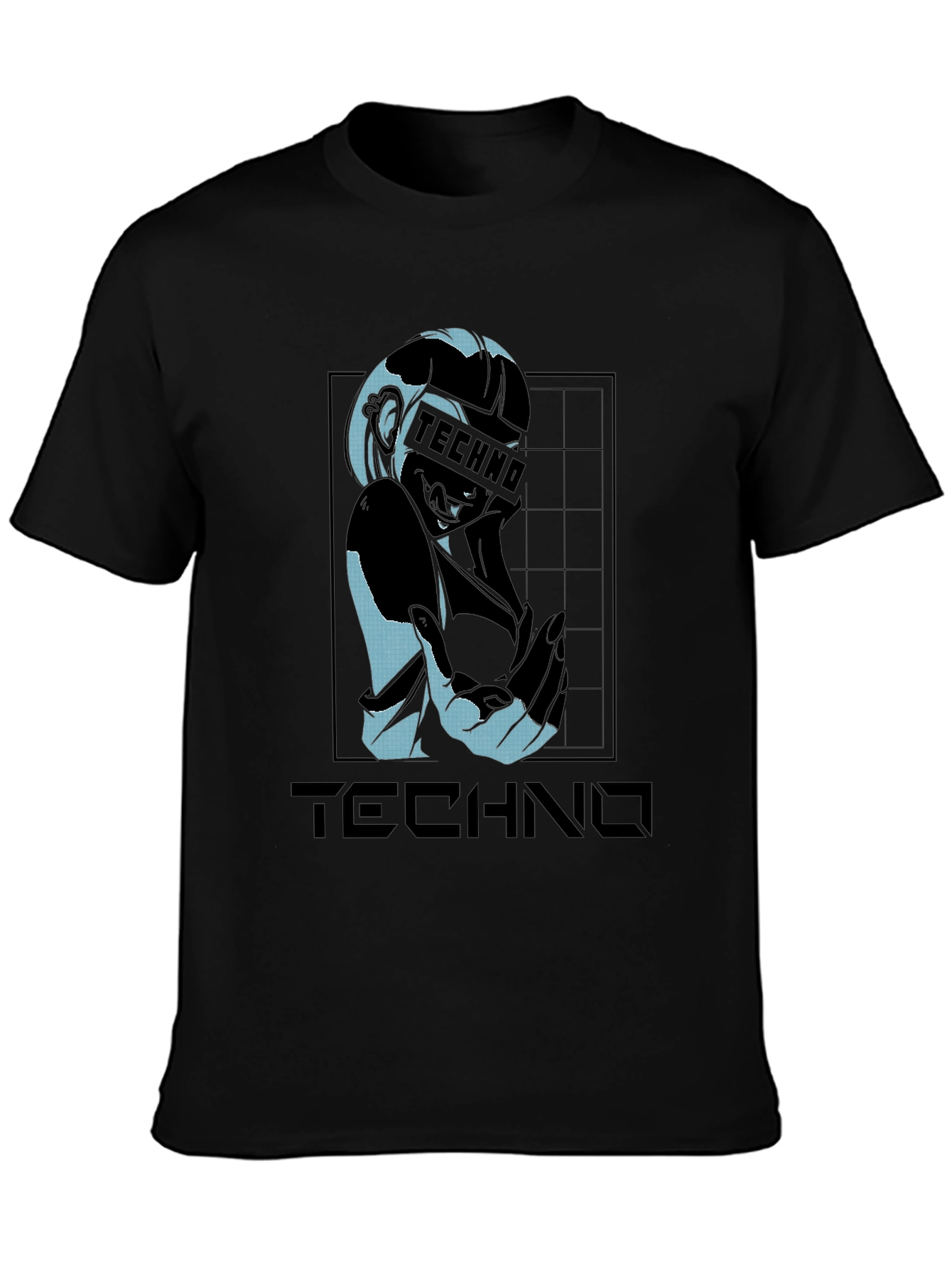Techno Graphic T-Shirt - Stylish Black Tee