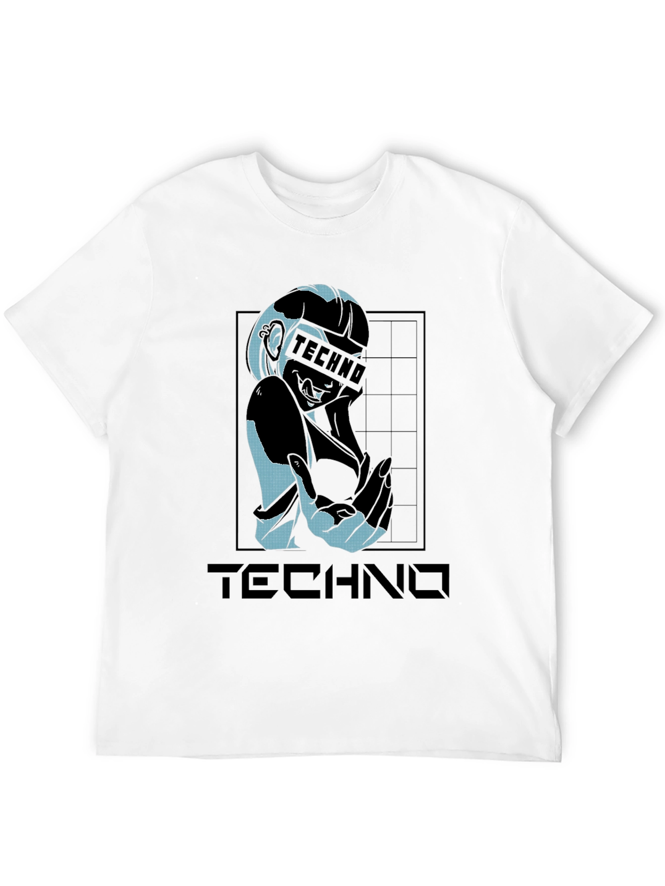 Techno Graphic T-Shirt - Stylish Black Tee