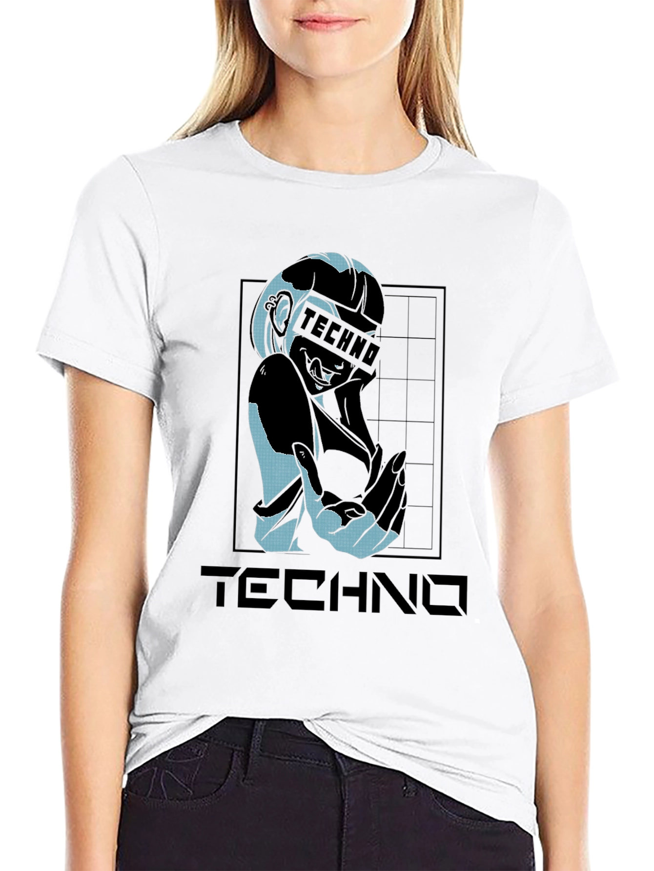 Techno Graphic T-Shirt - Stylish Black Tee