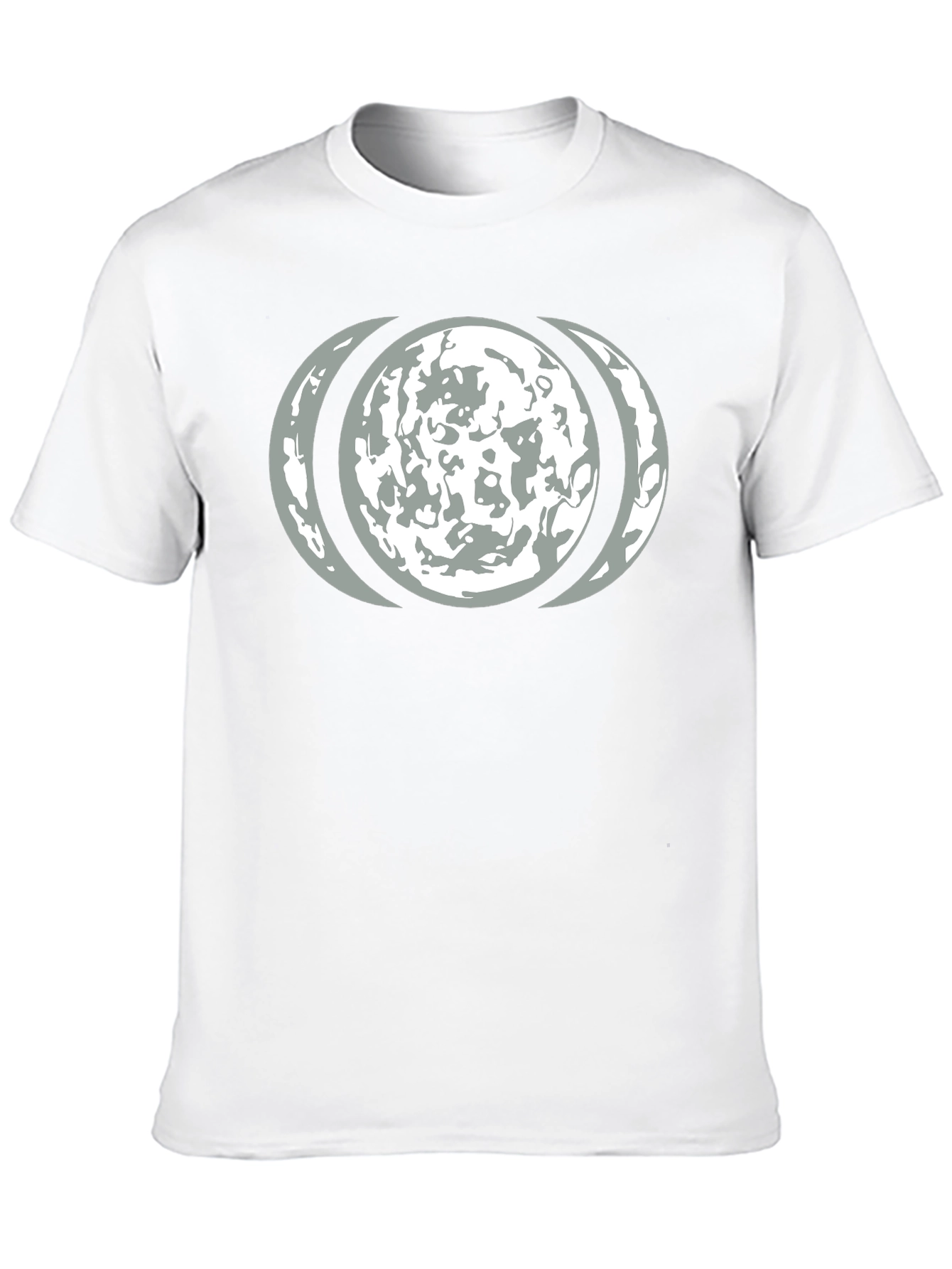 Lunar Phase Graphic Tee - Black Cotton T-Shirt