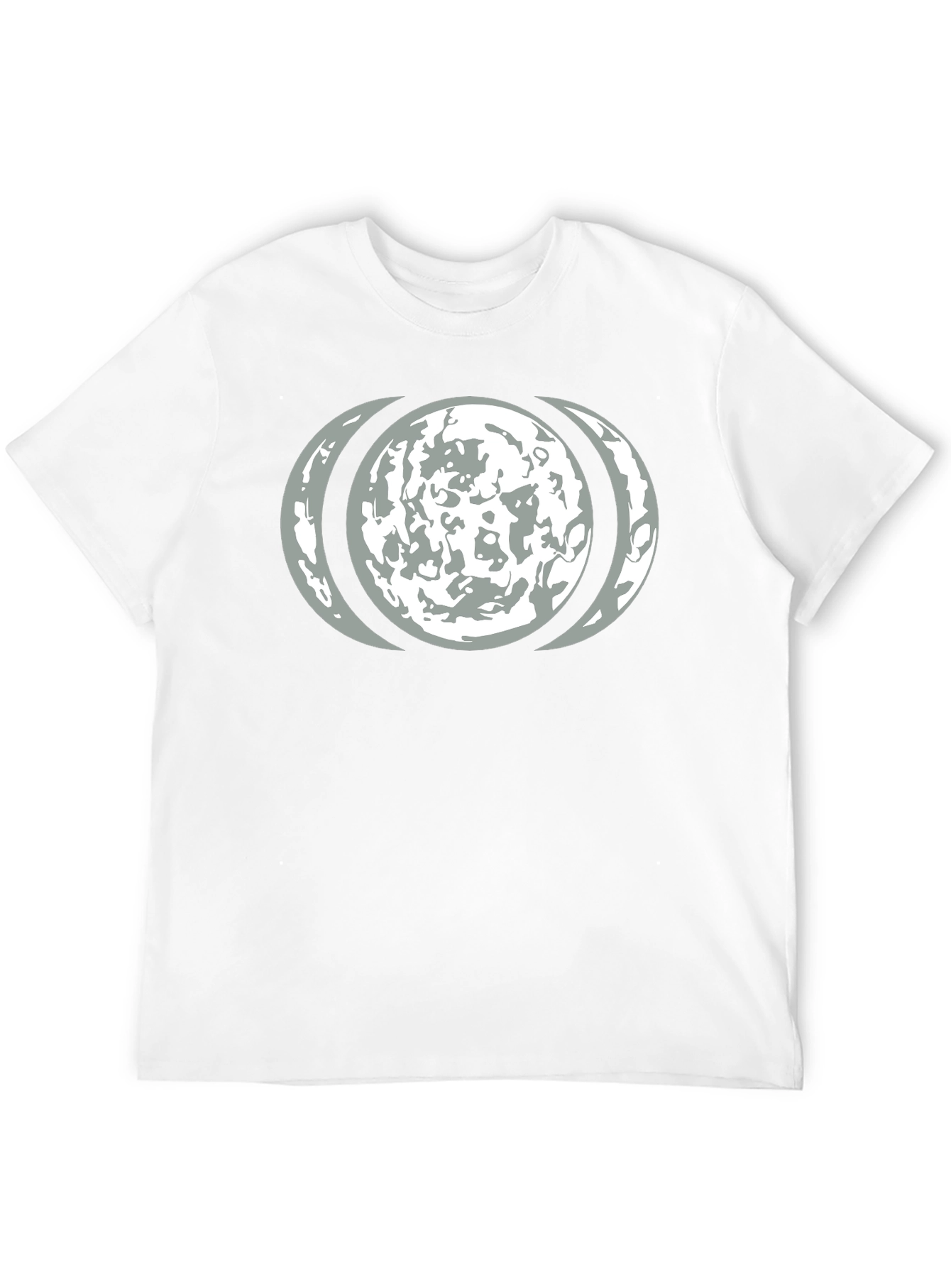 Lunar Phase Graphic Tee - Black Cotton T-Shirt