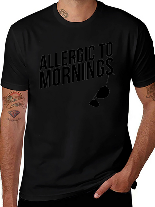 Allergic To Mornings Funny T-Shirt