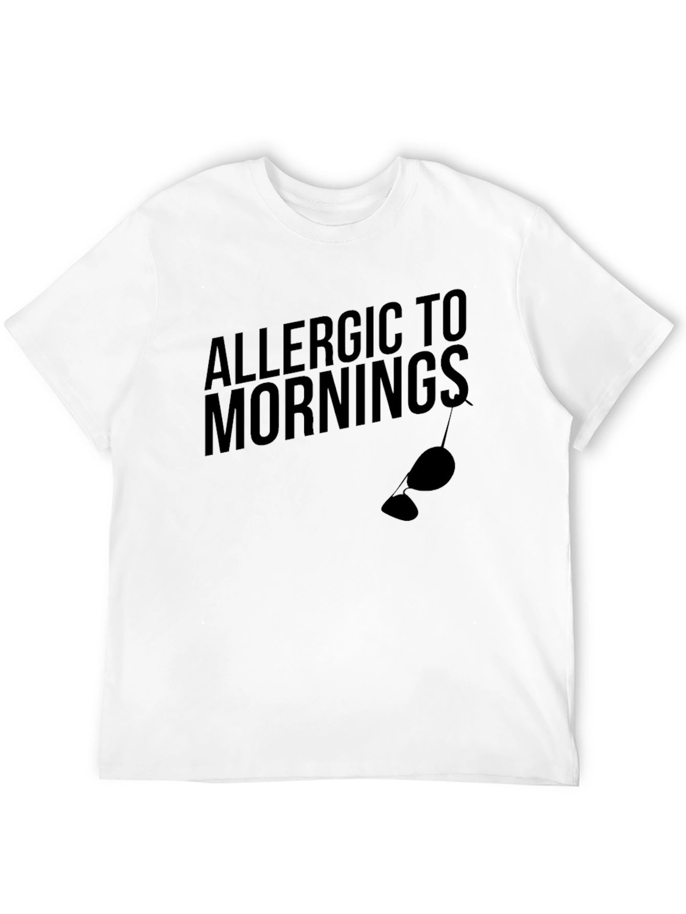 Allergic To Mornings Funny T-Shirt