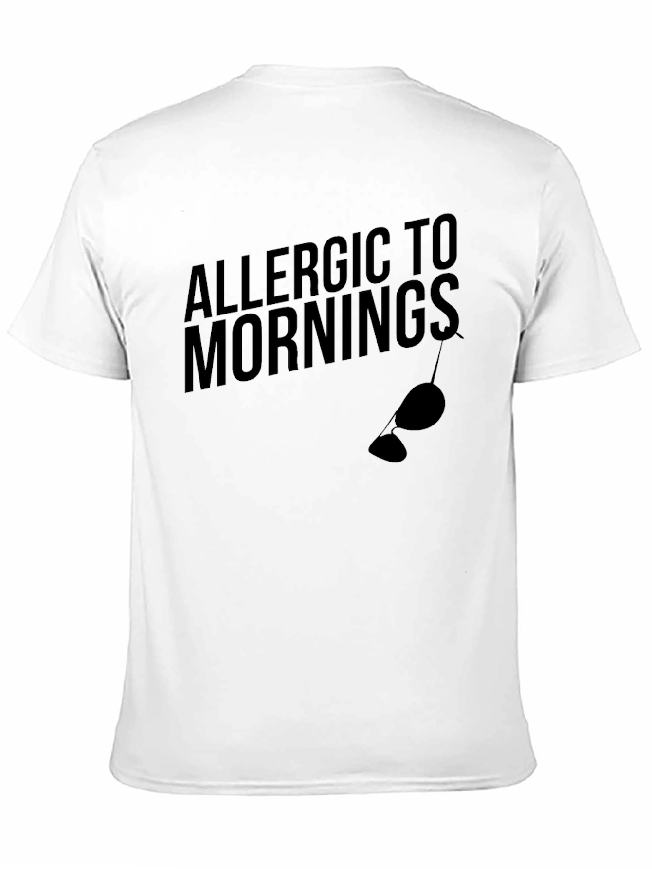 Allergic To Mornings Funny T-Shirt
