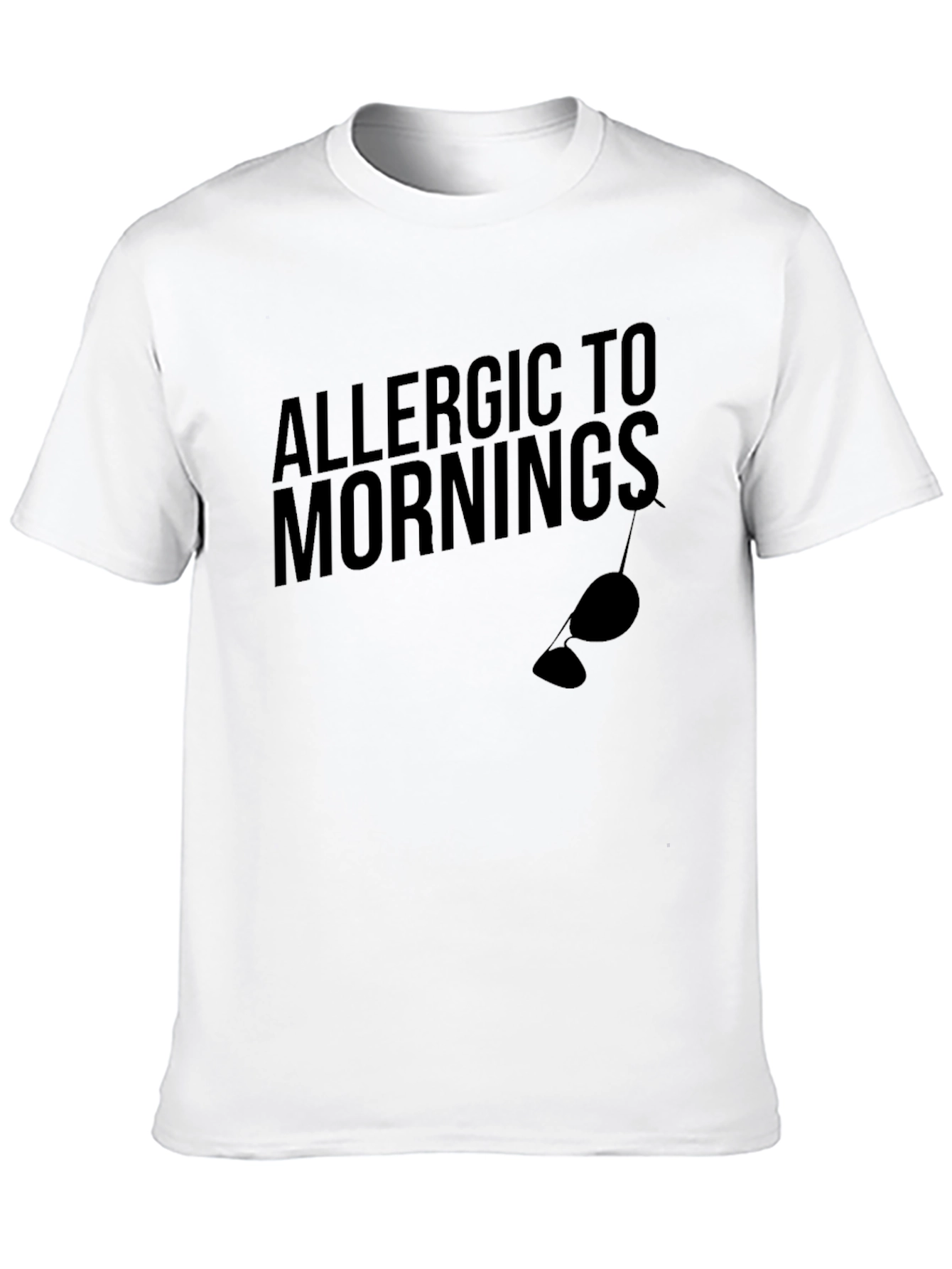 Allergic To Mornings Funny T-Shirt