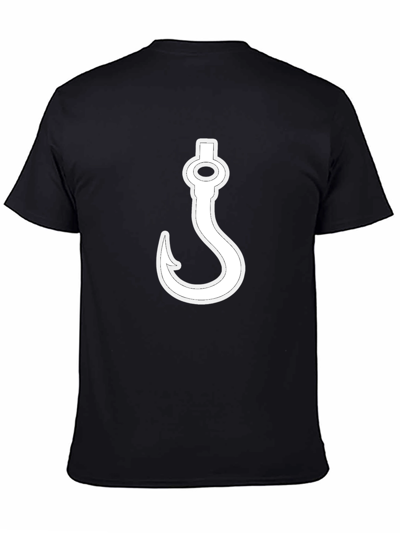 Hook Graphic Black T-Shirt - Novelty Design