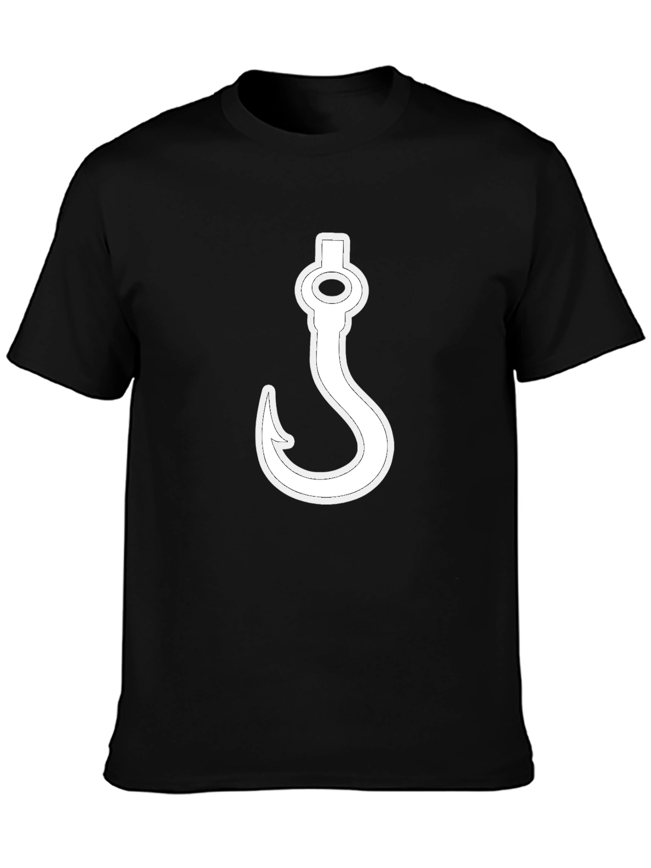 Hook Graphic Black T-Shirt - Novelty Design