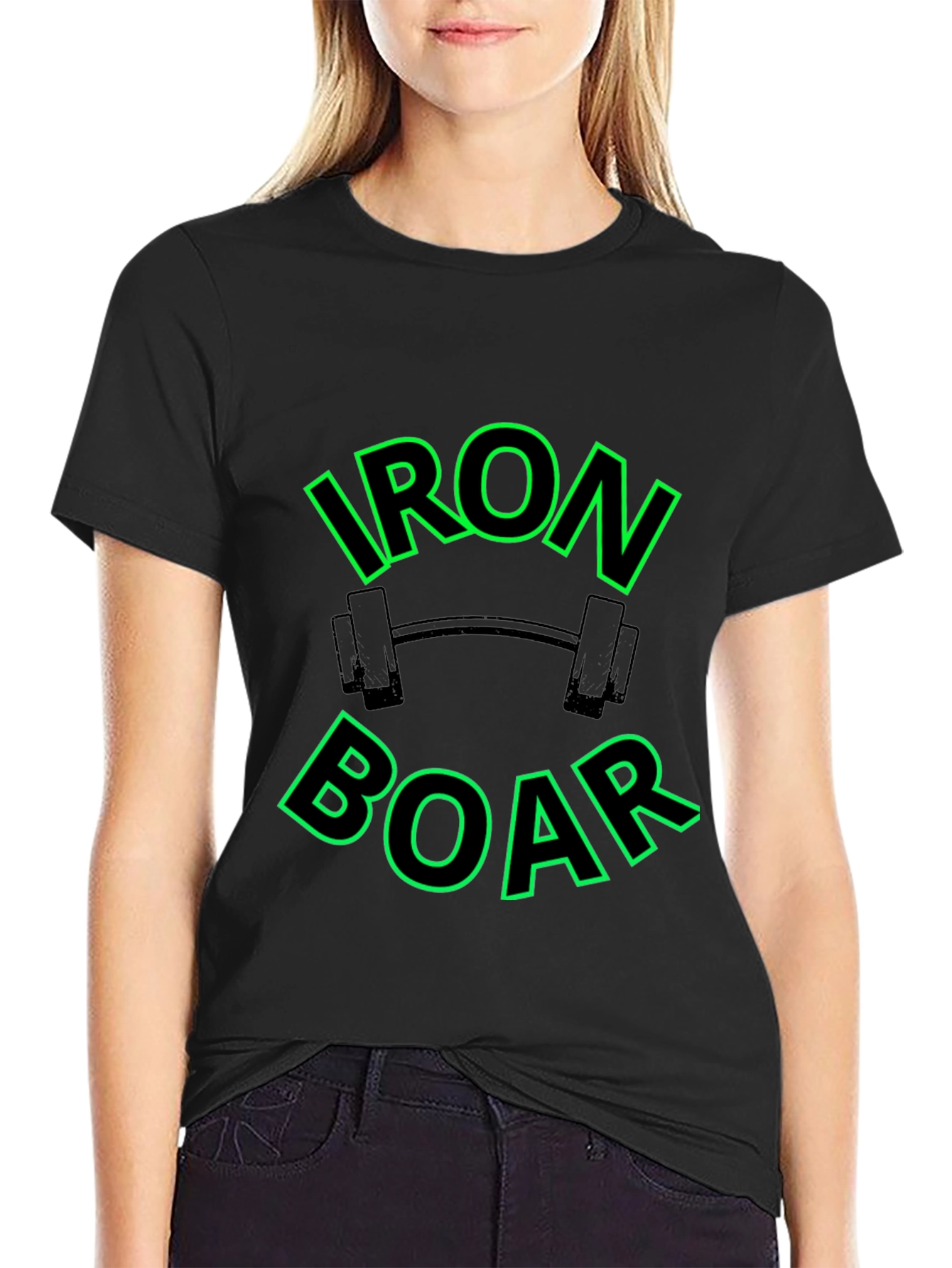 Iron Boar Gym T-Shirt - Black Fitness Tee