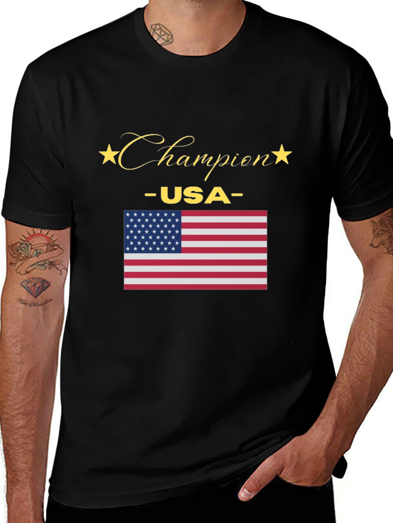 Champion USA American Flag Graphic T-Shirt