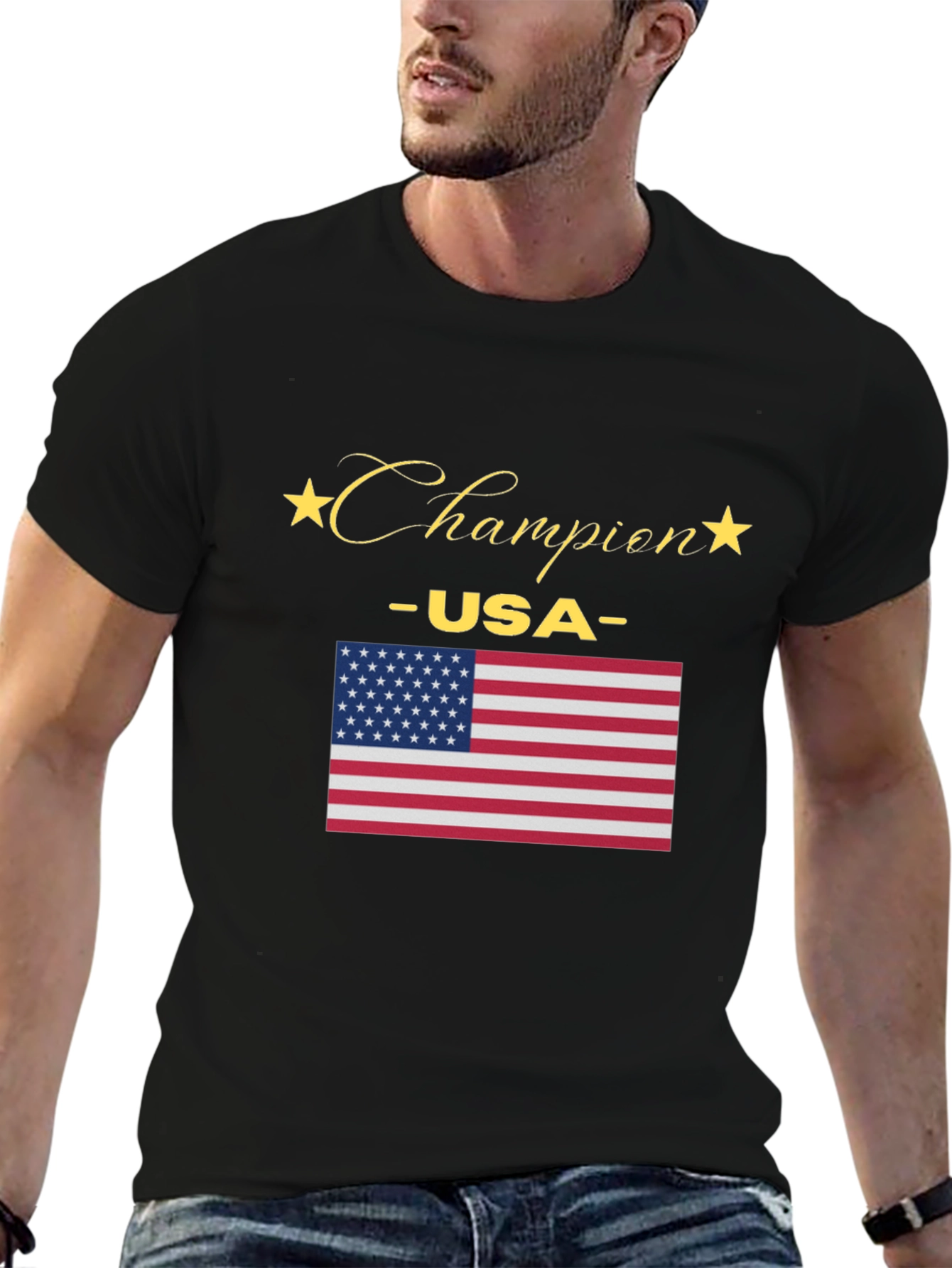 Champion USA American Flag Graphic T-Shirt