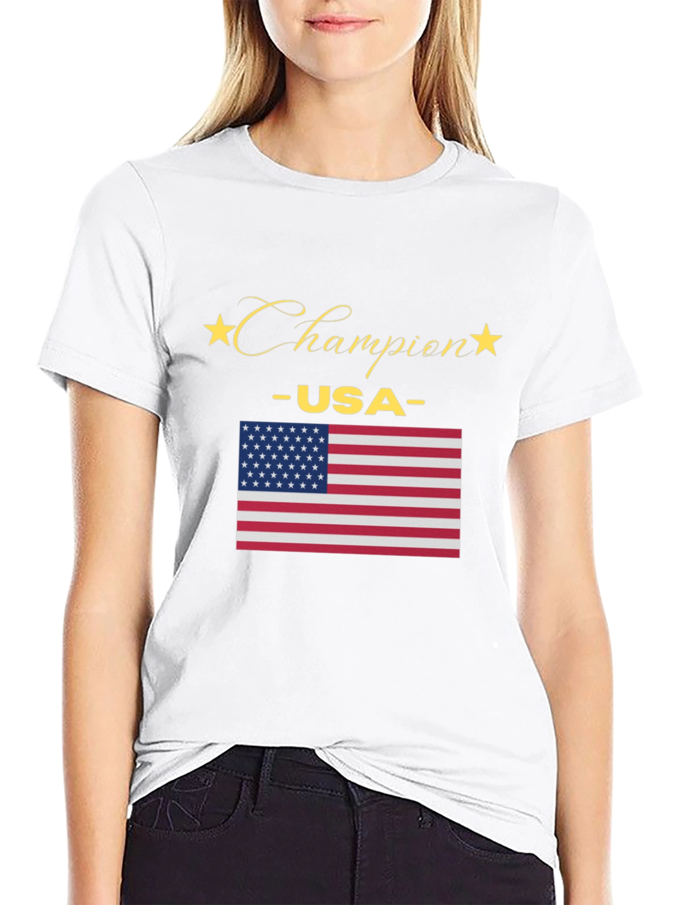 Champion USA American Flag Graphic T-Shirt
