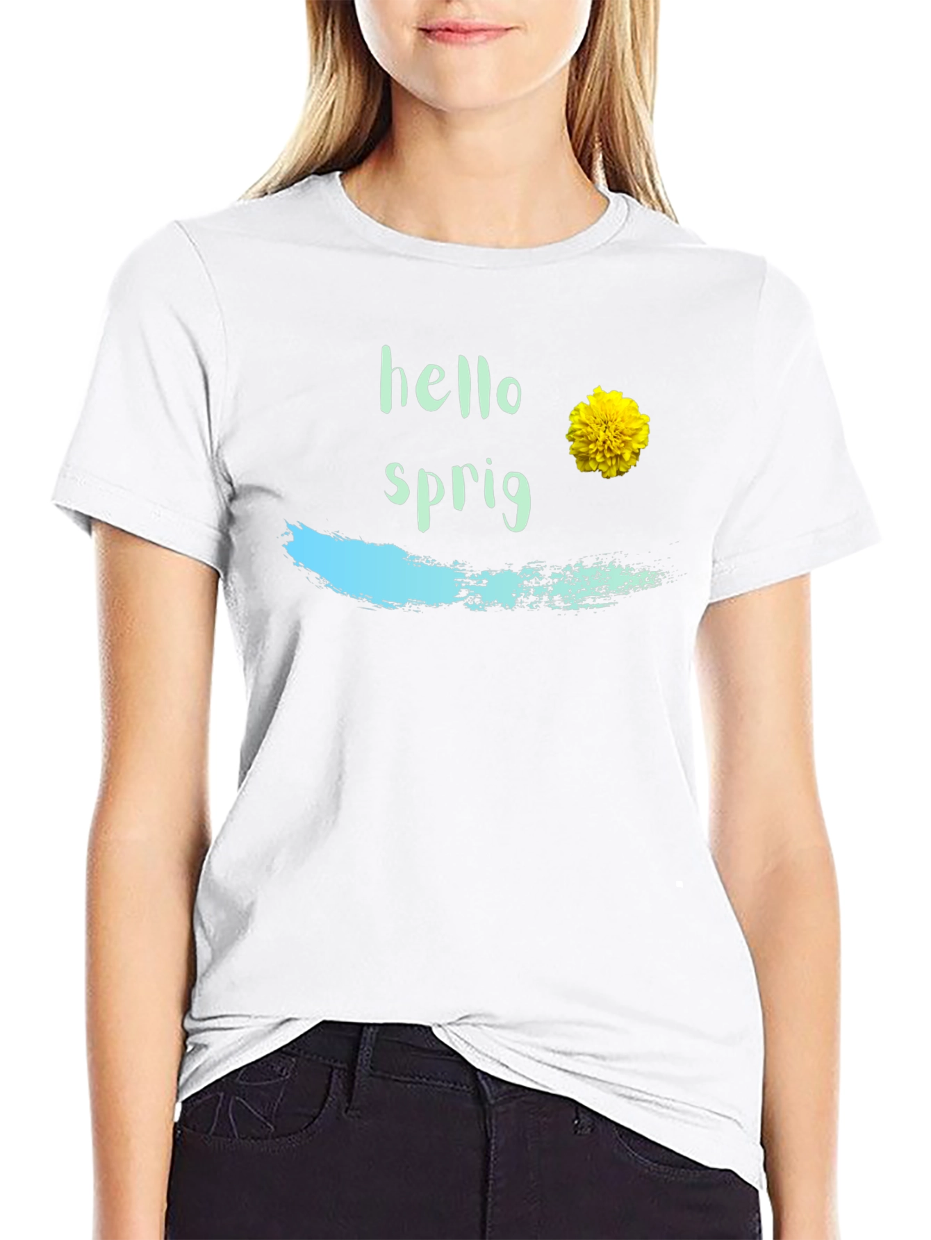Hello Sprig T-Shirt - Floral Spring Tee