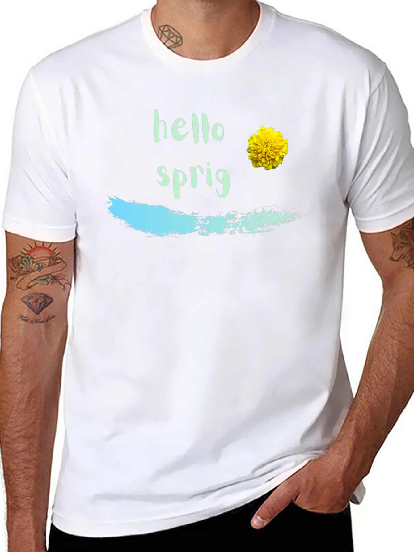 Hello Sprig T-Shirt - Floral Spring Tee