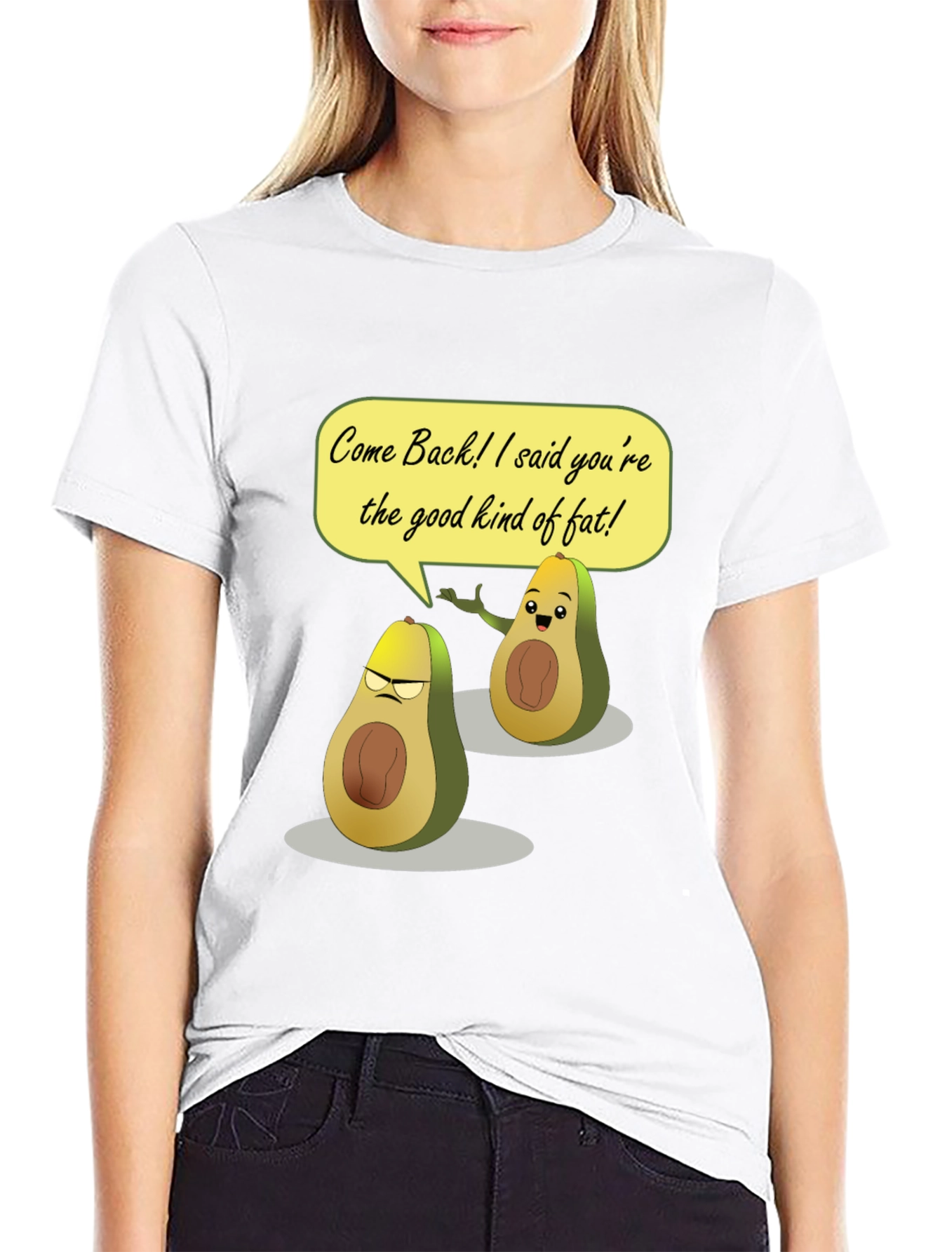 Funny Avocado T-Shirt - Good Kind of Fat