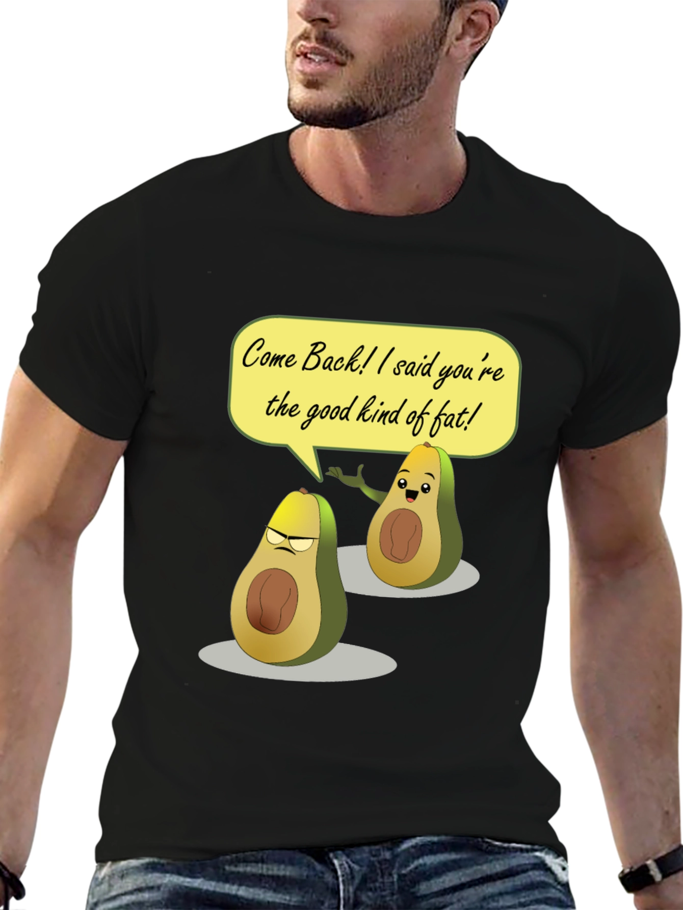 Funny Avocado T-Shirt - Good Kind of Fat