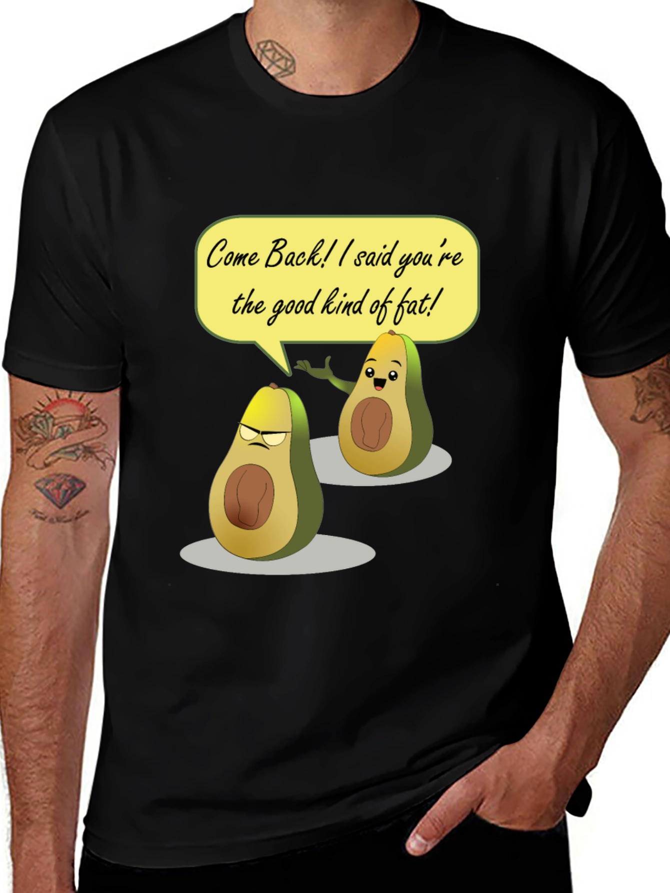 Funny Avocado T-Shirt - Good Kind of Fat
