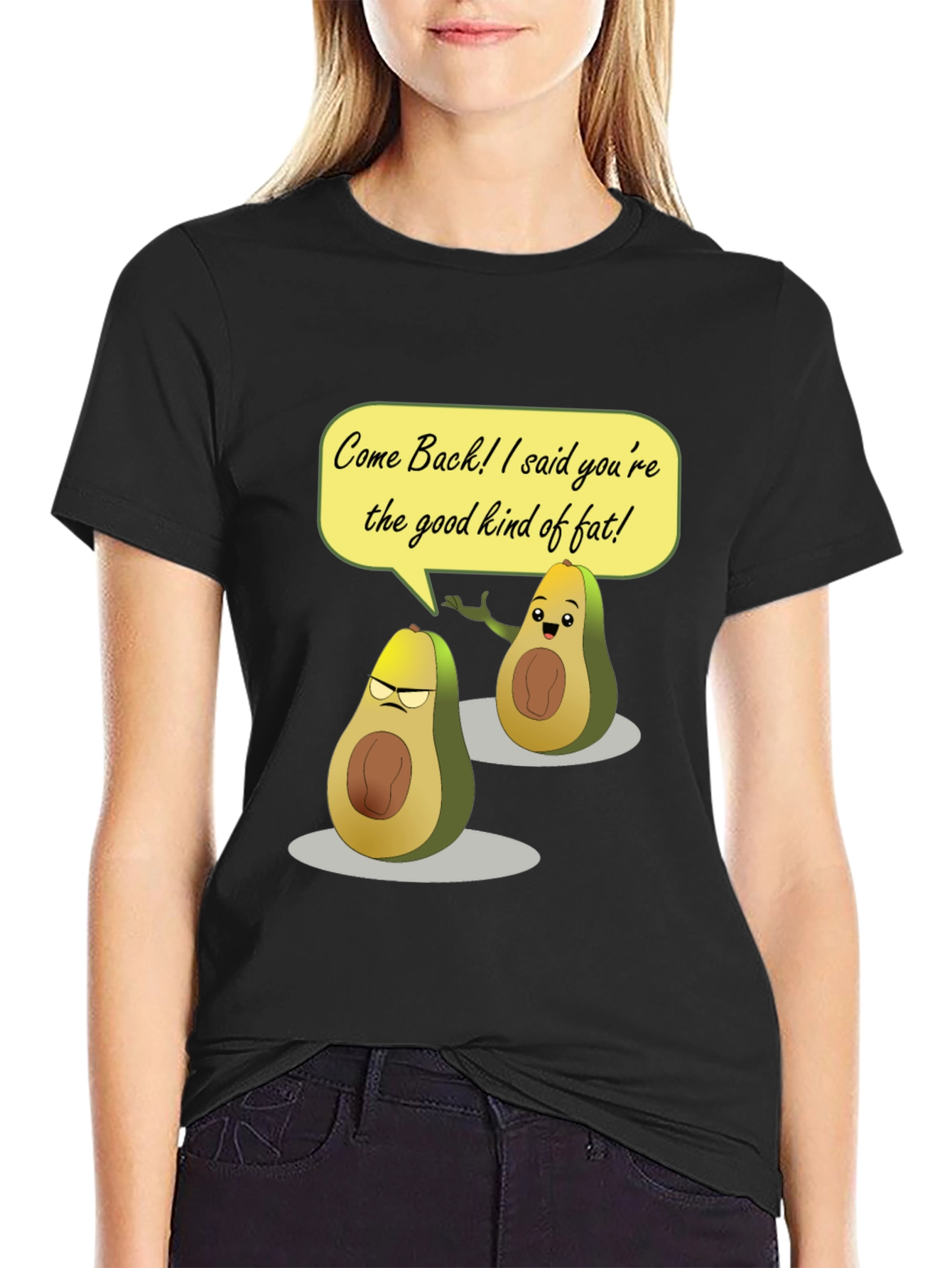 Funny Avocado T-Shirt - Good Kind of Fat