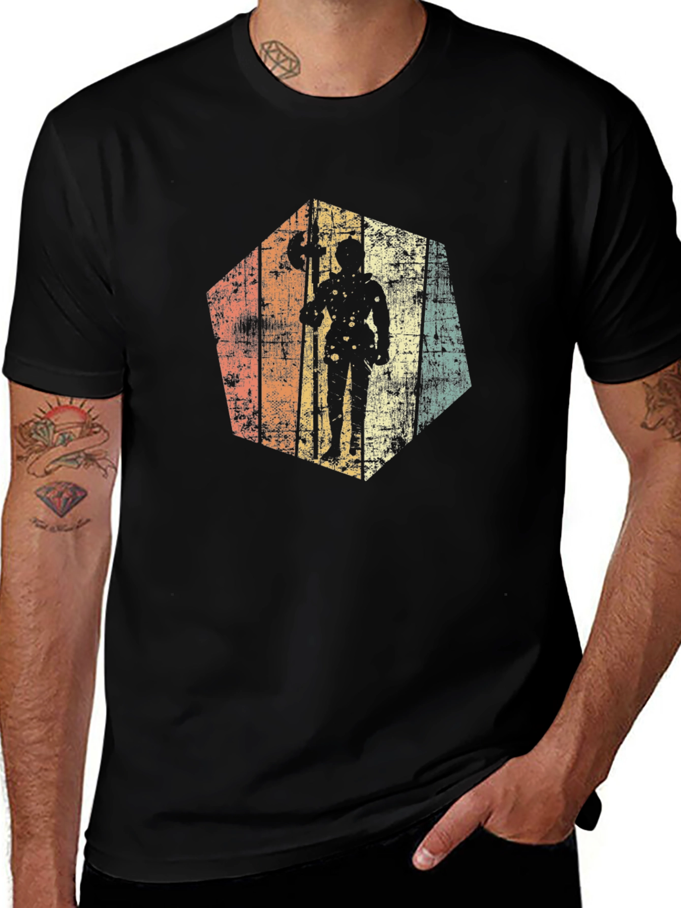 Retro D&D D20 Barbarian Graphic Tee
