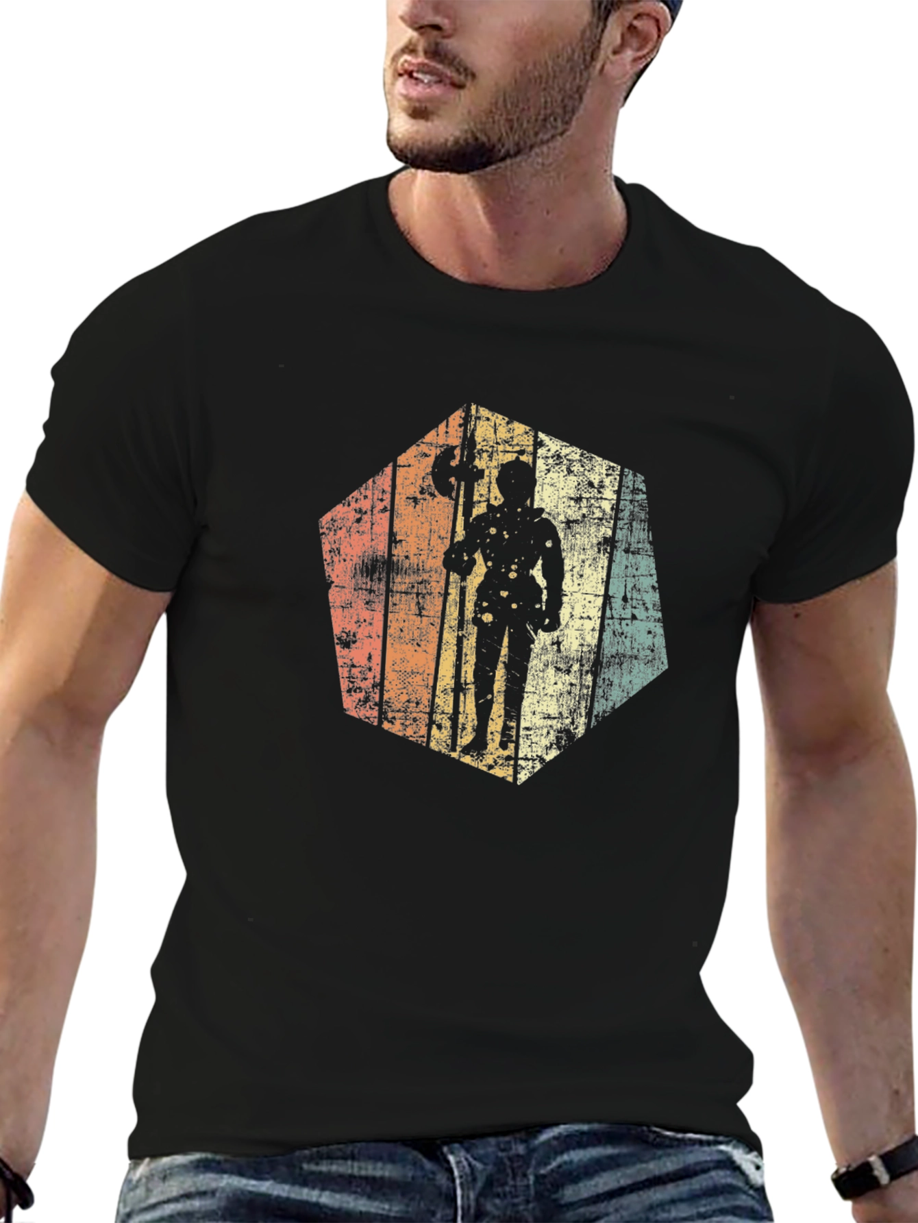 Retro D&D D20 Barbarian Graphic Tee