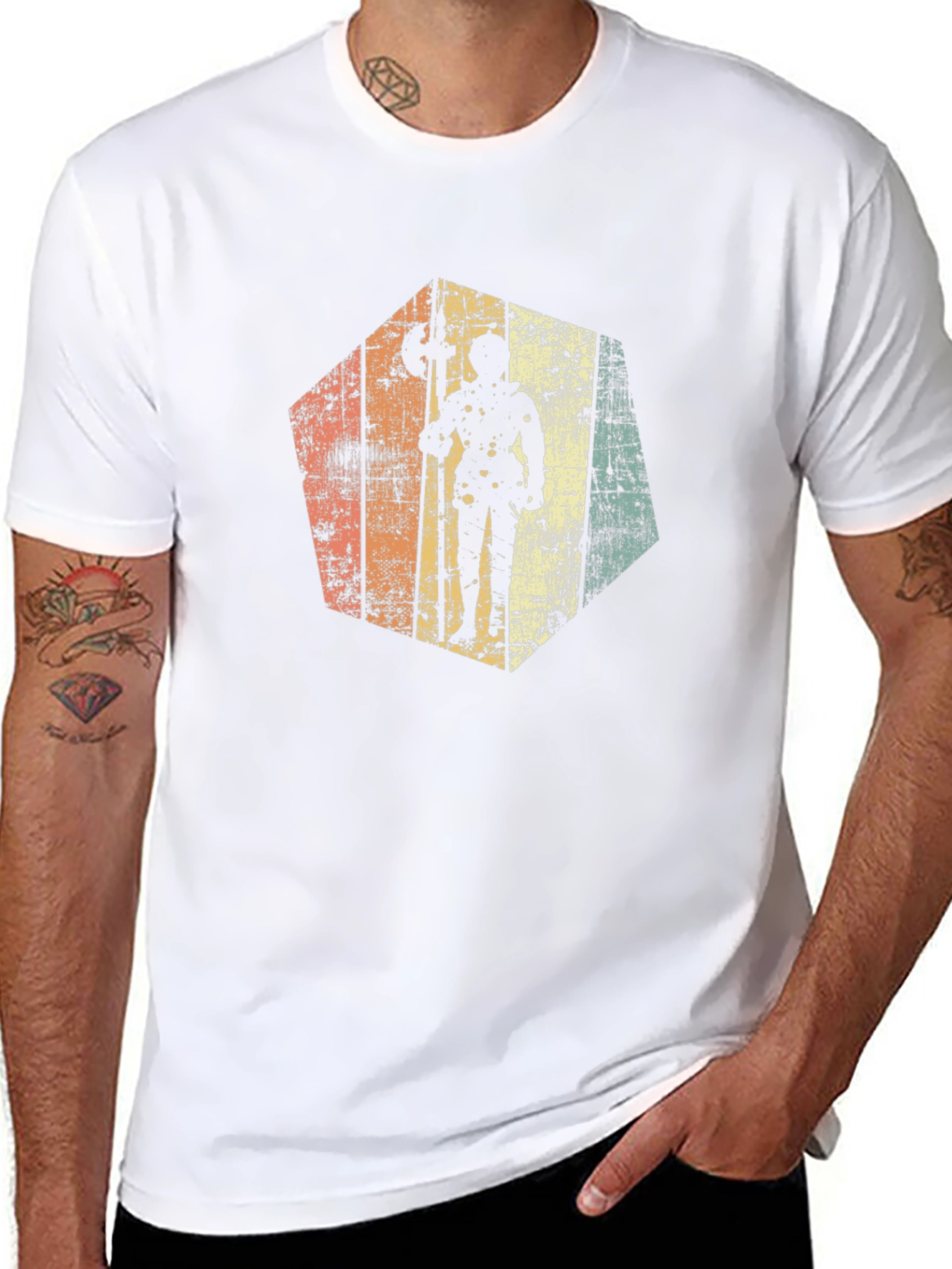 Retro D&D D20 Barbarian Graphic Tee
