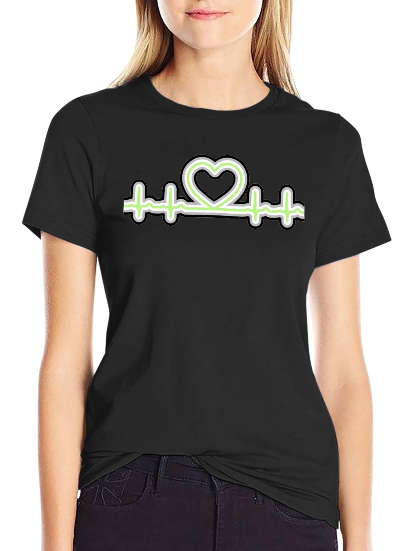 Heartbeat Heart Graphic T-Shirt