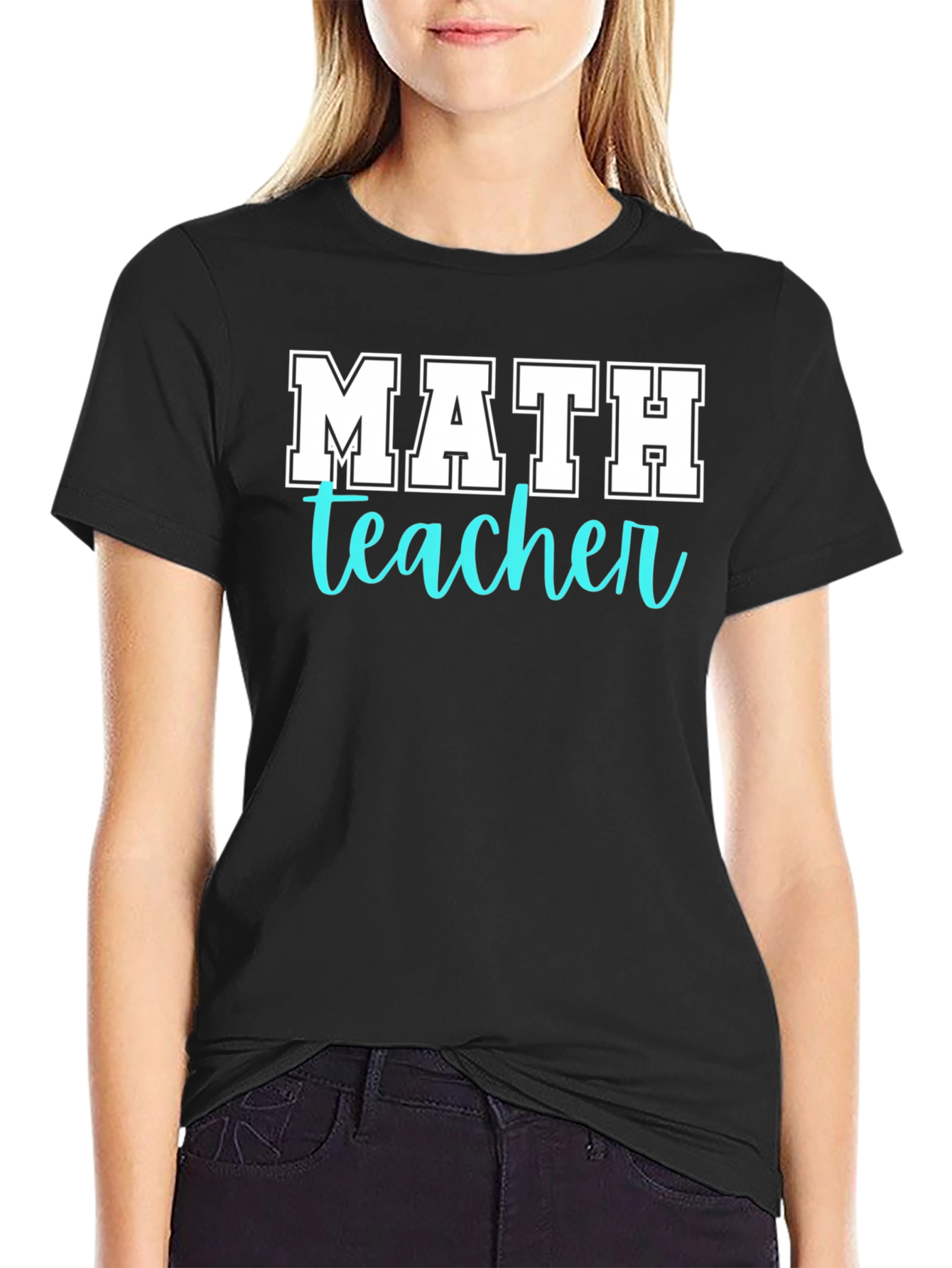 Math Teacher T-Shirt - Black