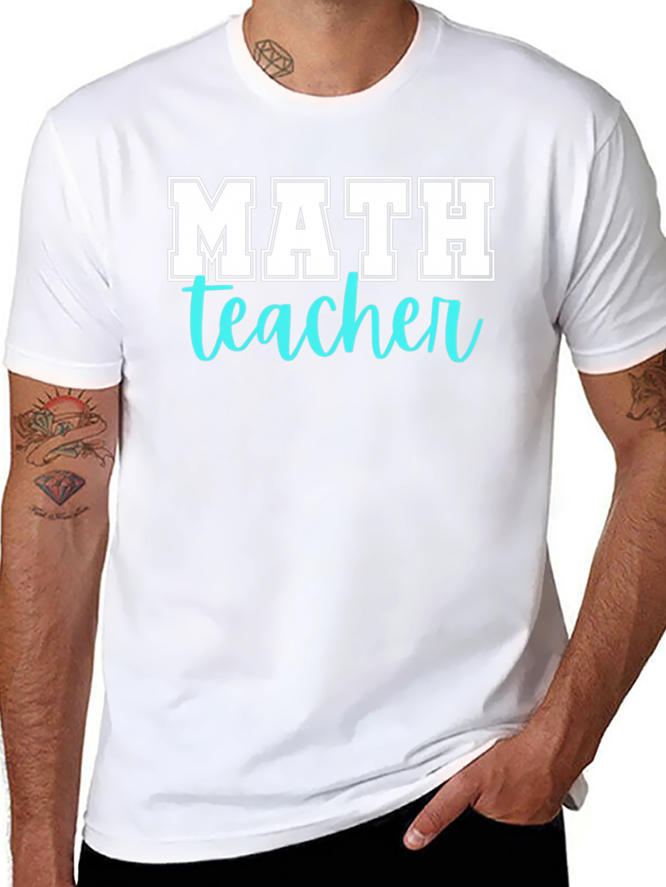 Math Teacher T-Shirt - Black