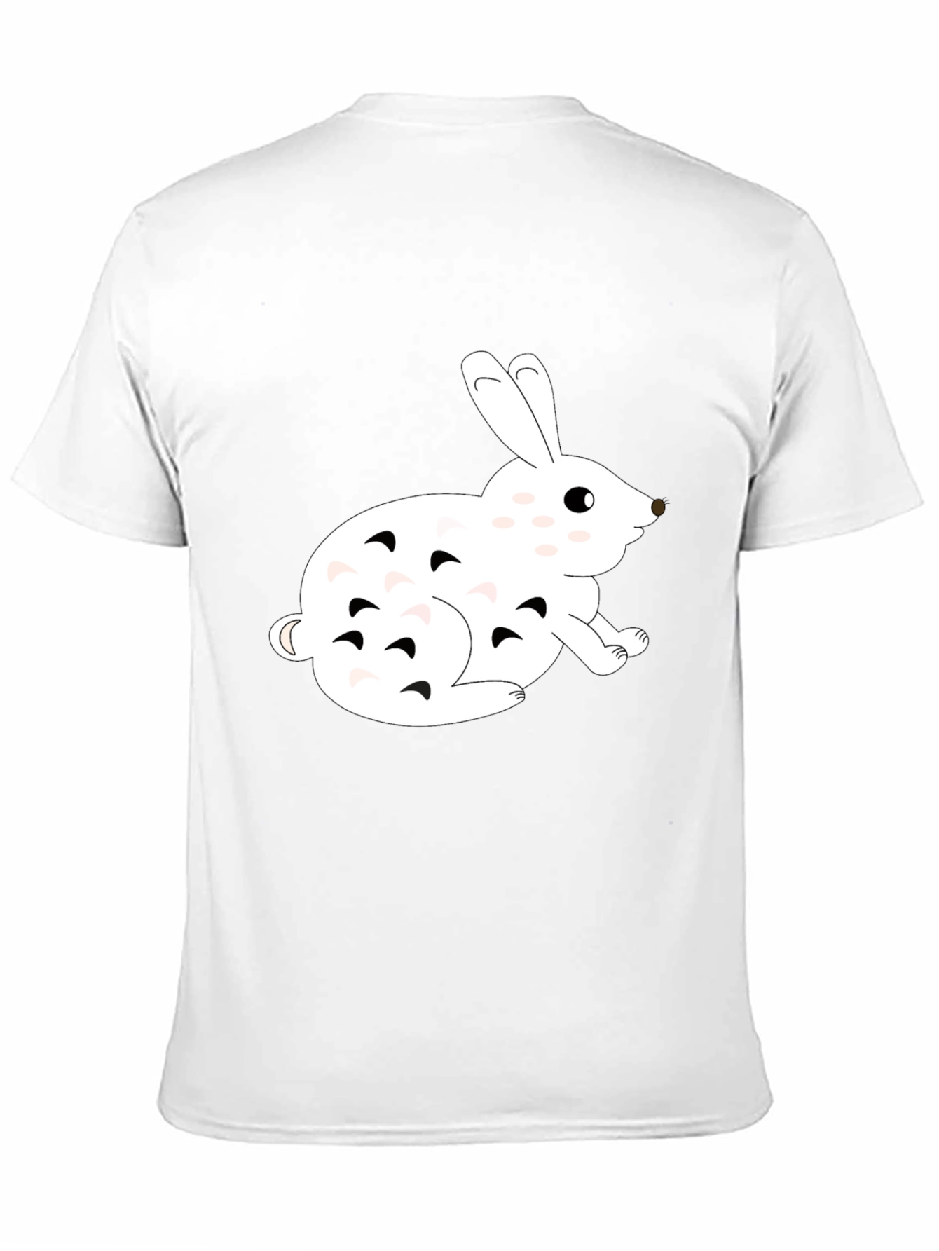 Rabbit Graphic Tee - Mens Black Cotton T-Shirt