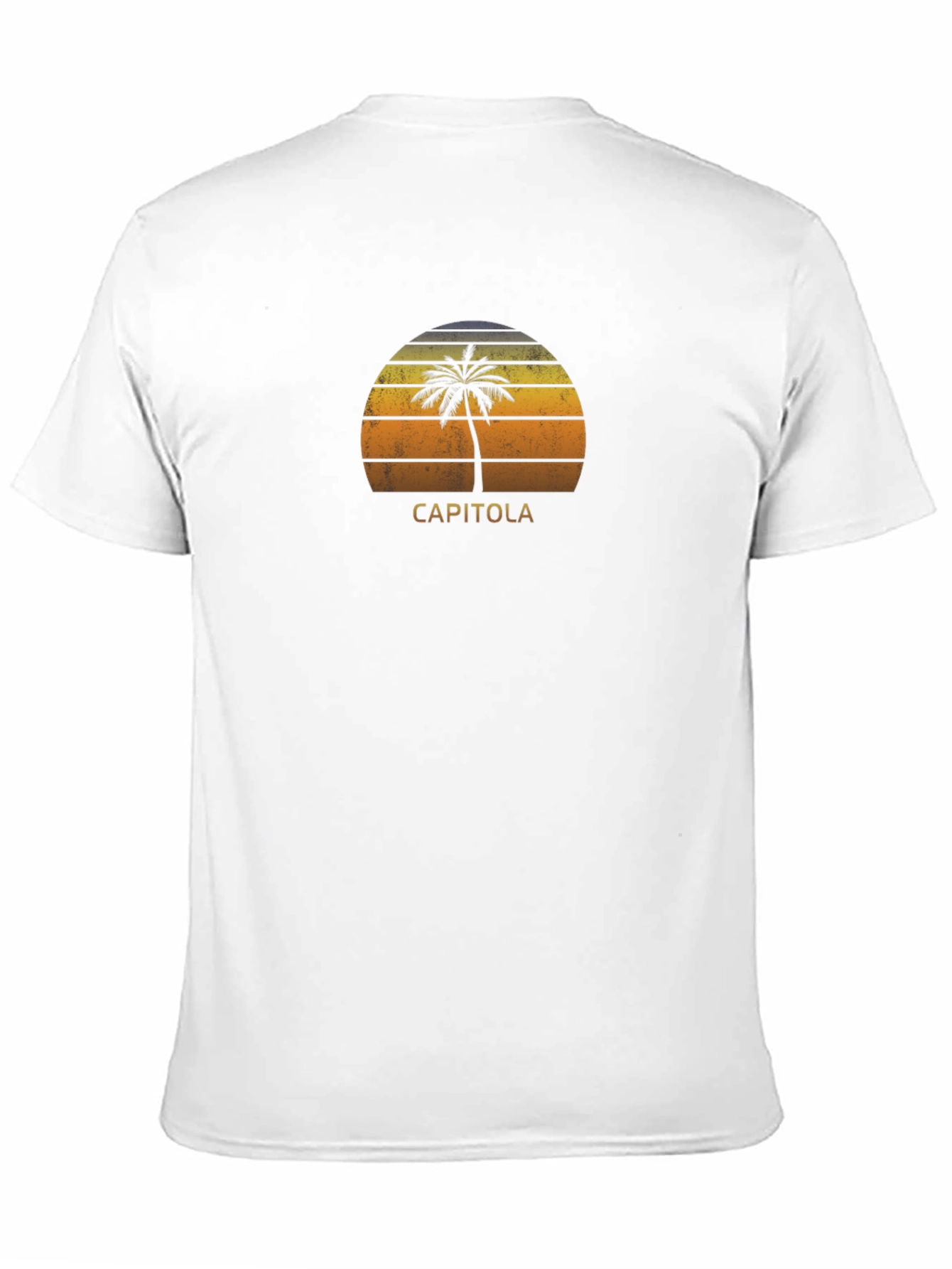 Capitola Palm Tree Graphic T-Shirt - Retro Sunset Style