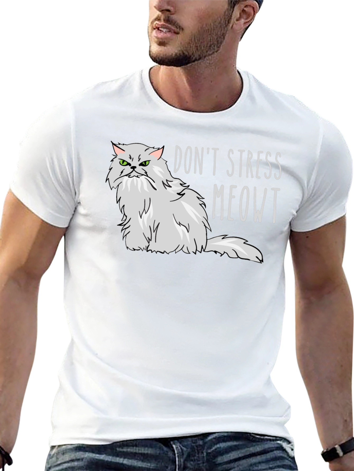 Dont Stress Meowt T-Shirt - Grumpy Cat Tee