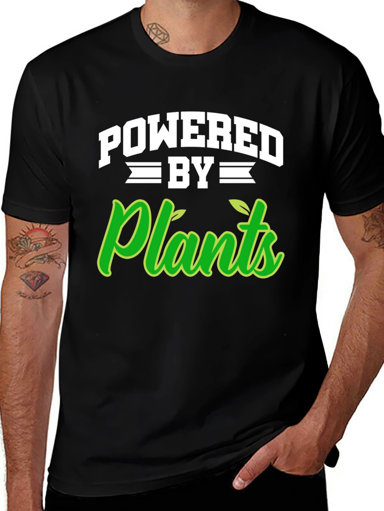 Powered by Plants Black T-Shirt