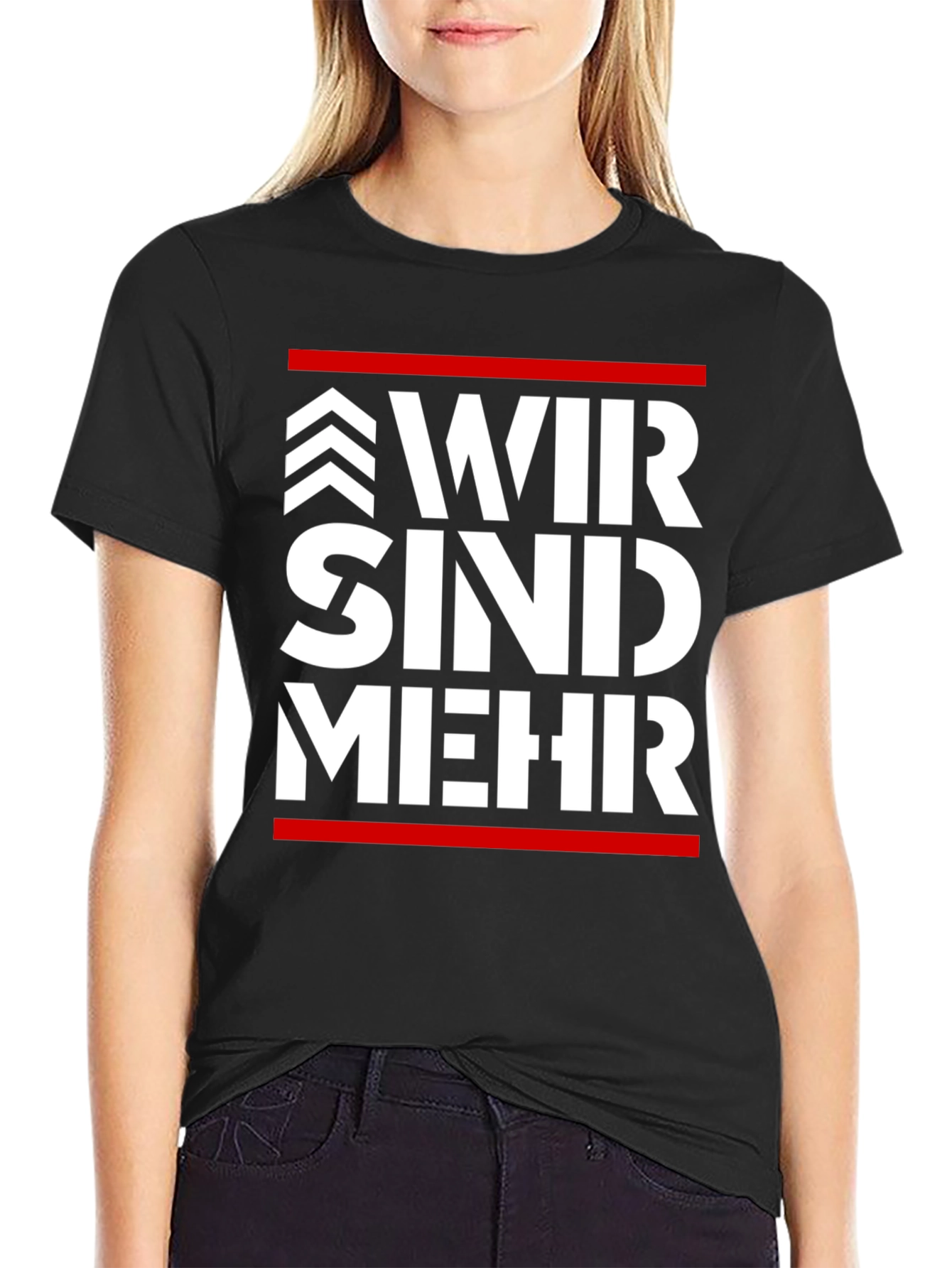 Wir Sind Mehr Black T-Shirt