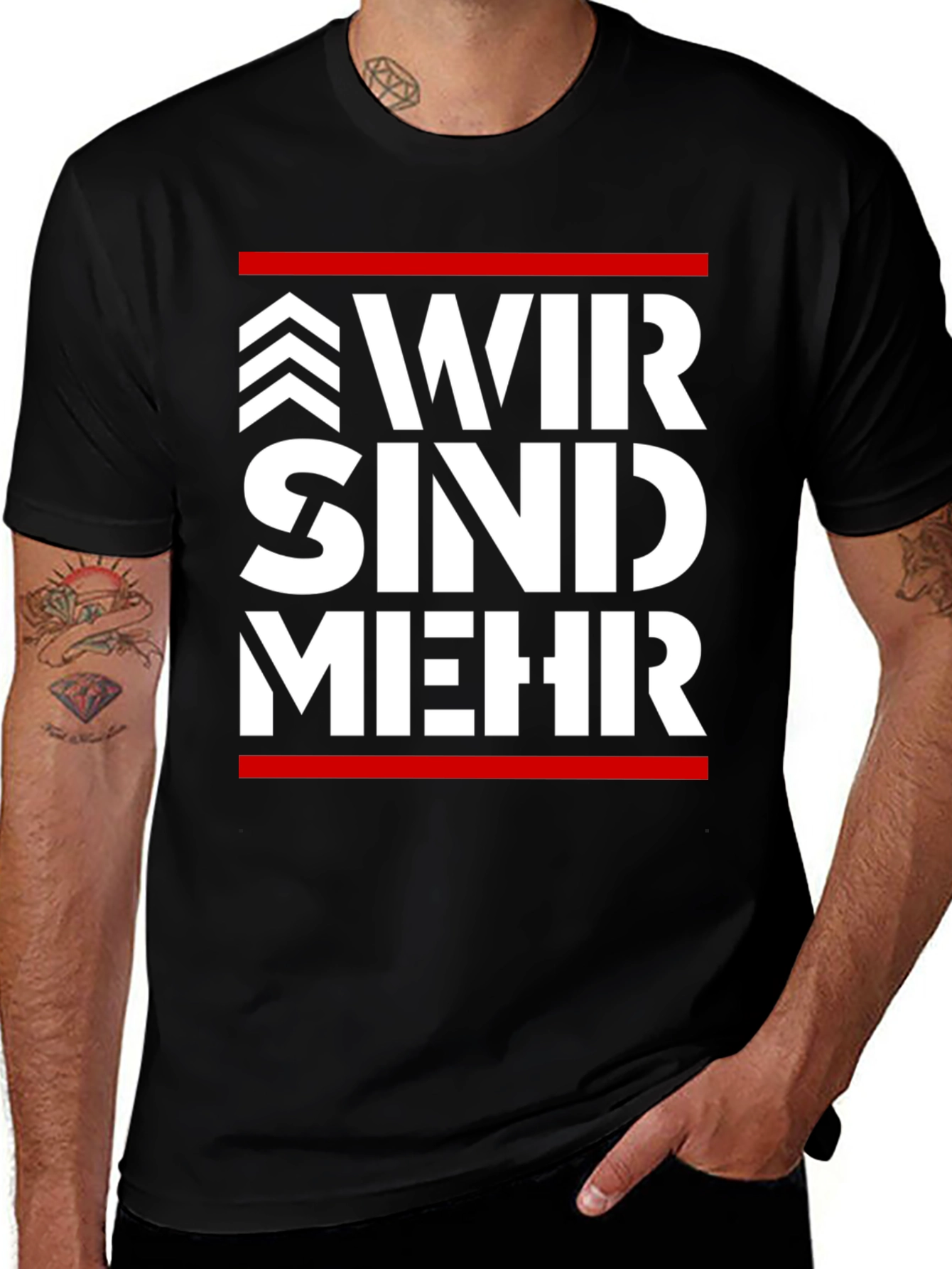 Wir Sind Mehr Black T-Shirt