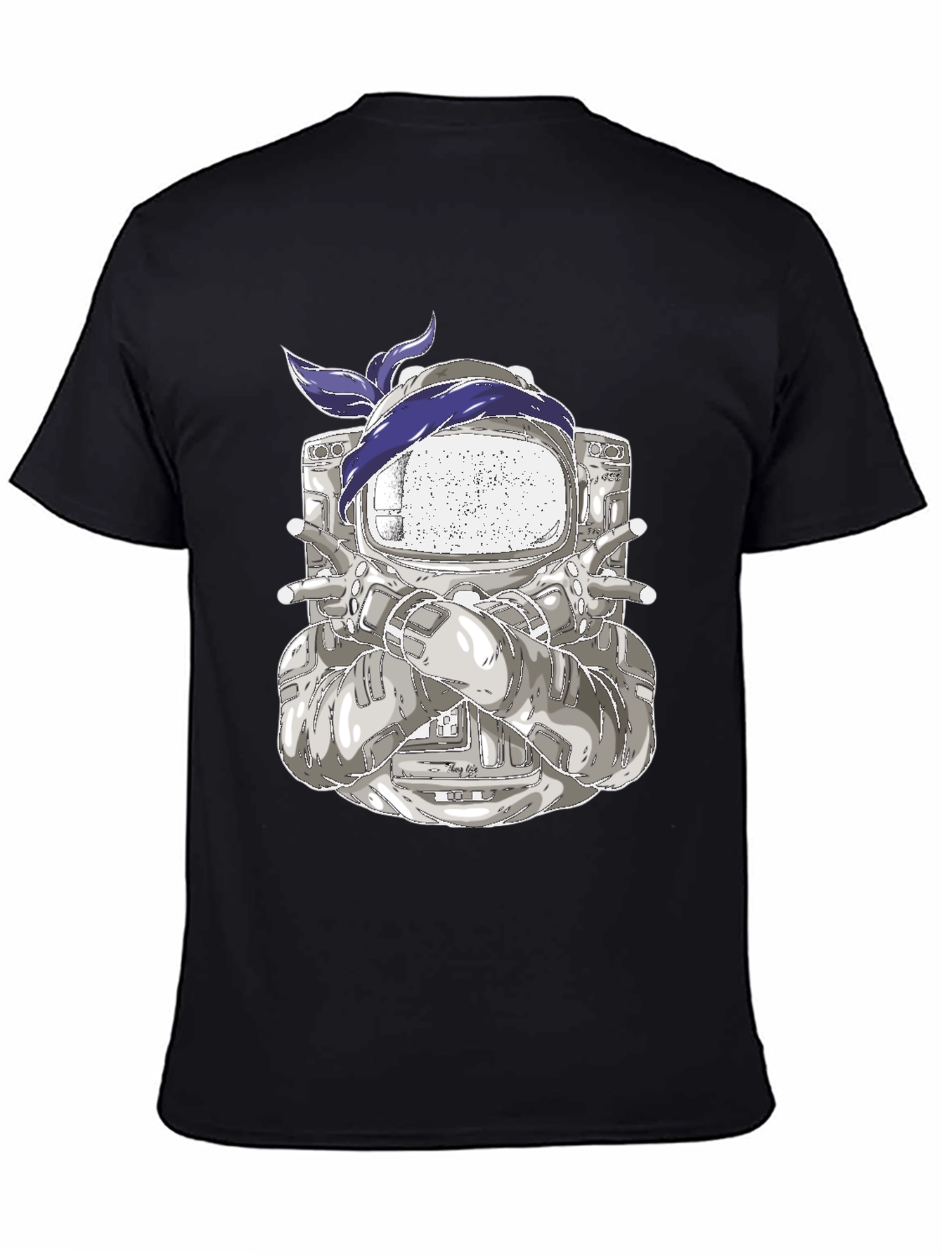 Astronaut Bandana Graphic Tee - Cool Space Design