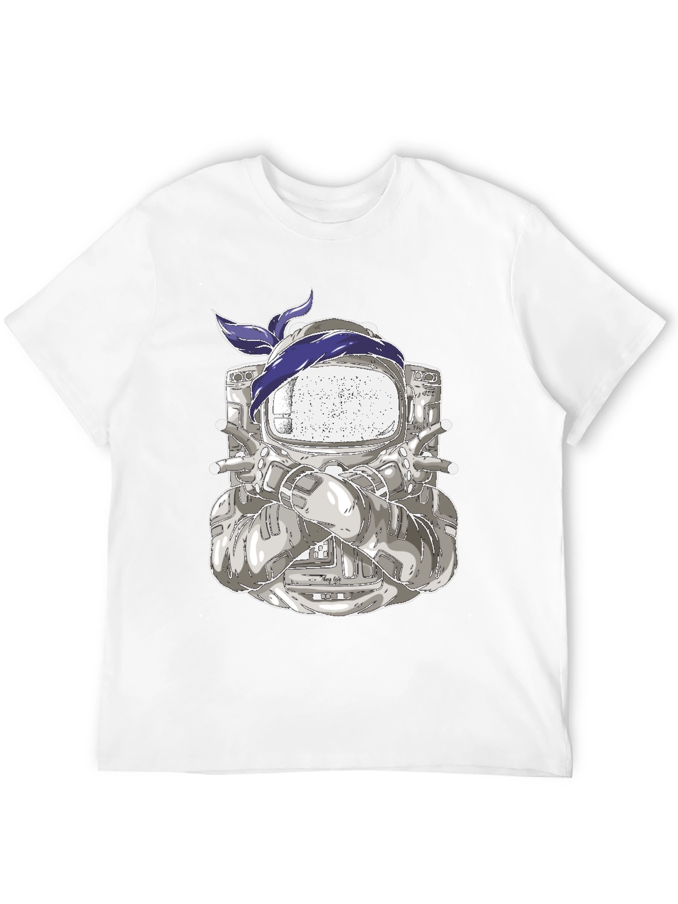 Astronaut Bandana Graphic Tee - Cool Space Design