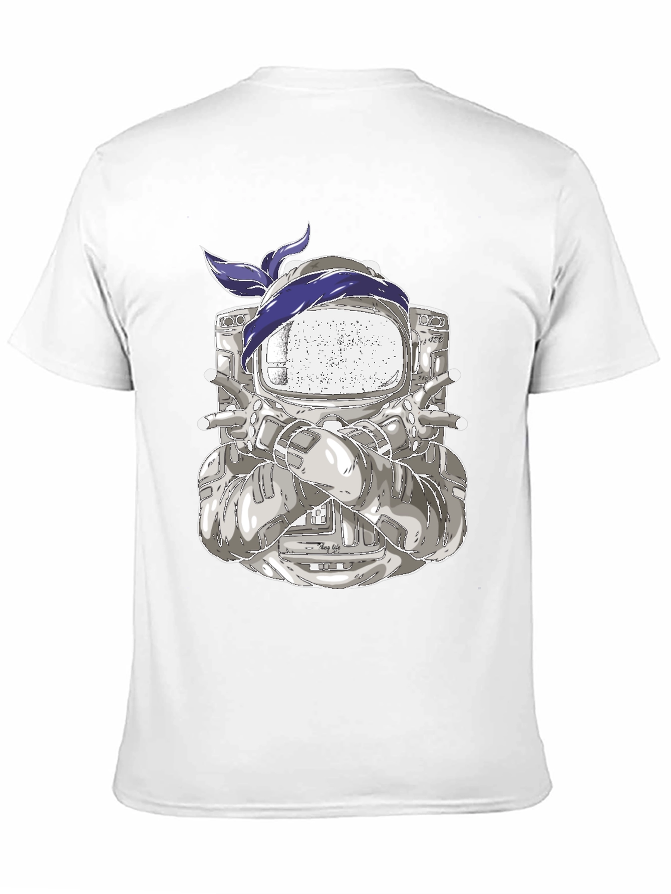 Astronaut Bandana Graphic Tee - Cool Space Design