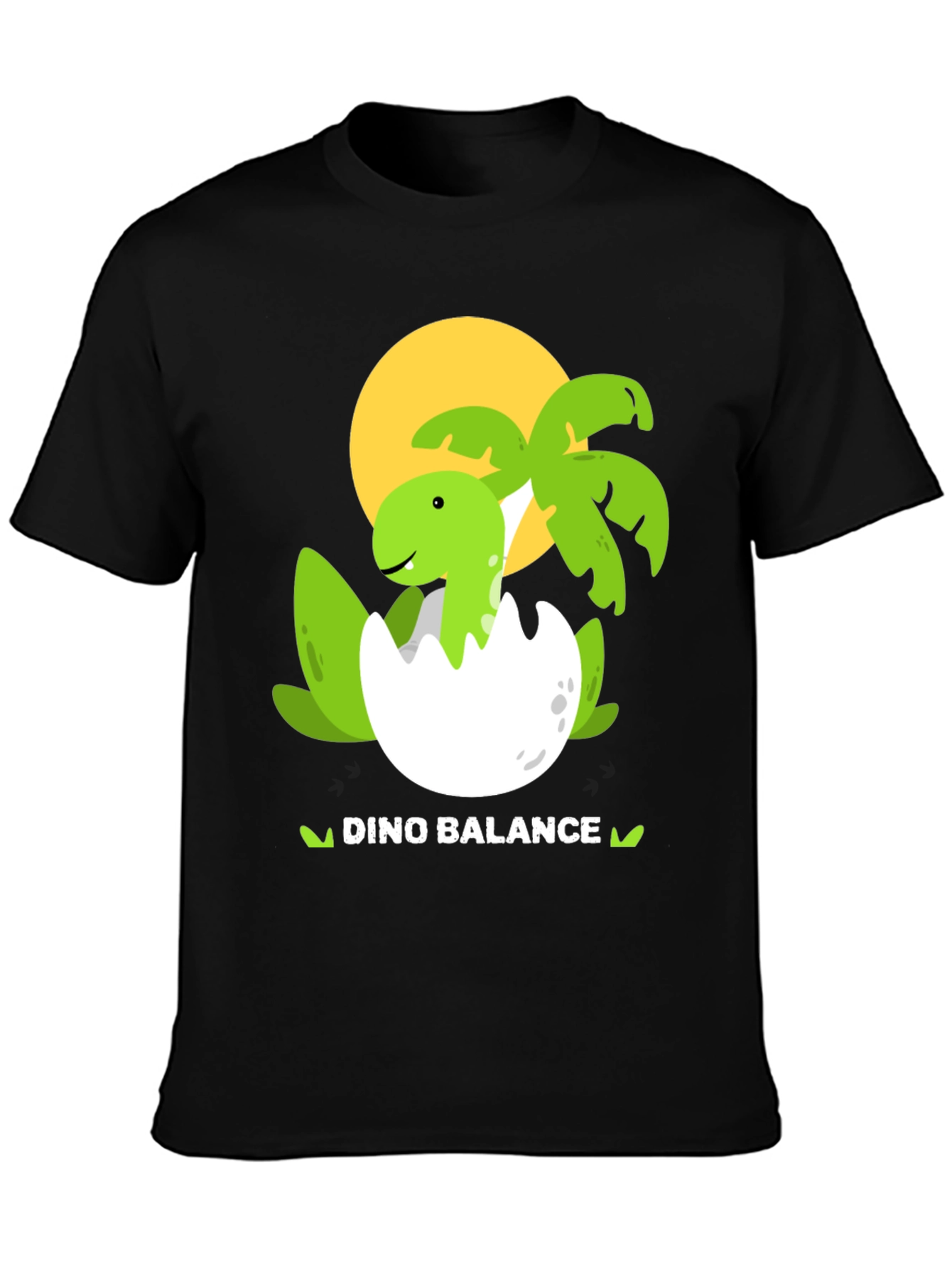 Dino Balance T-Shirt - Hatching Dinosaur Graphic Tee