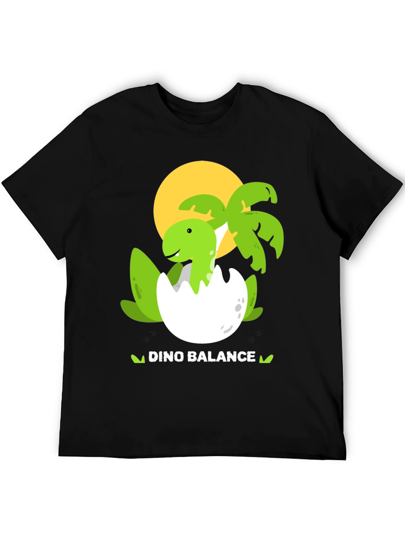 Dino Balance T-Shirt - Hatching Dinosaur Graphic Tee