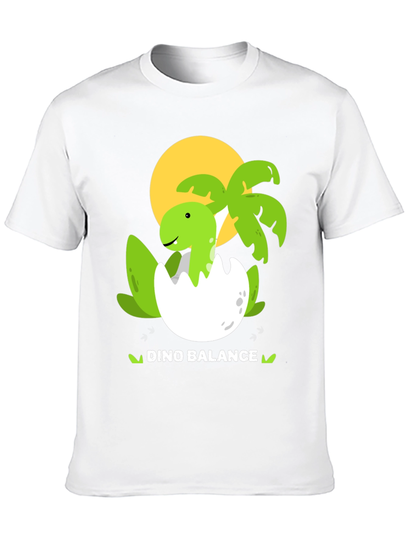 Dino Balance T-Shirt - Hatching Dinosaur Graphic Tee